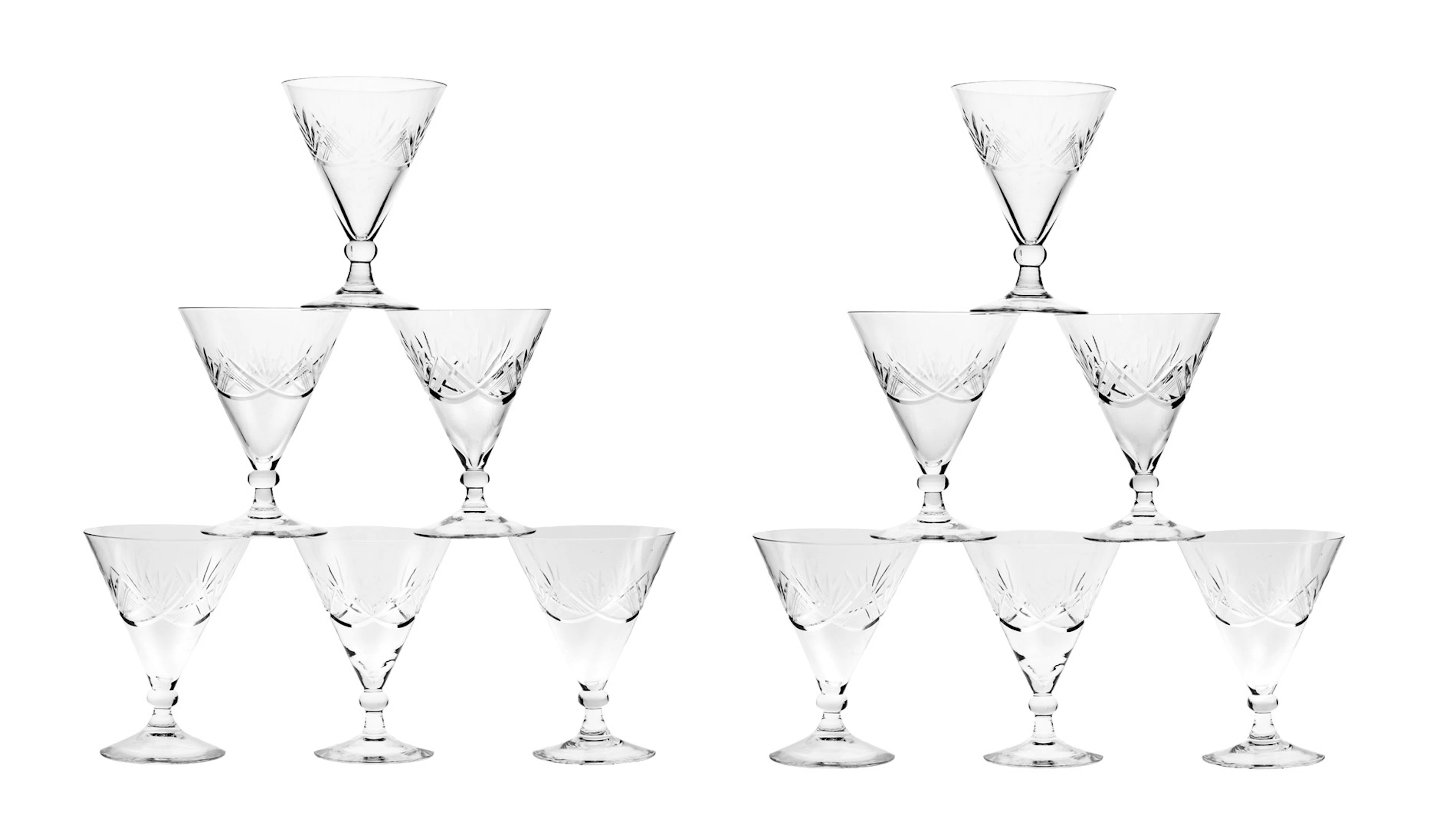 Vin-/champagneglass - "BJØRG". Proveniens: Familien Anker, Bogstad