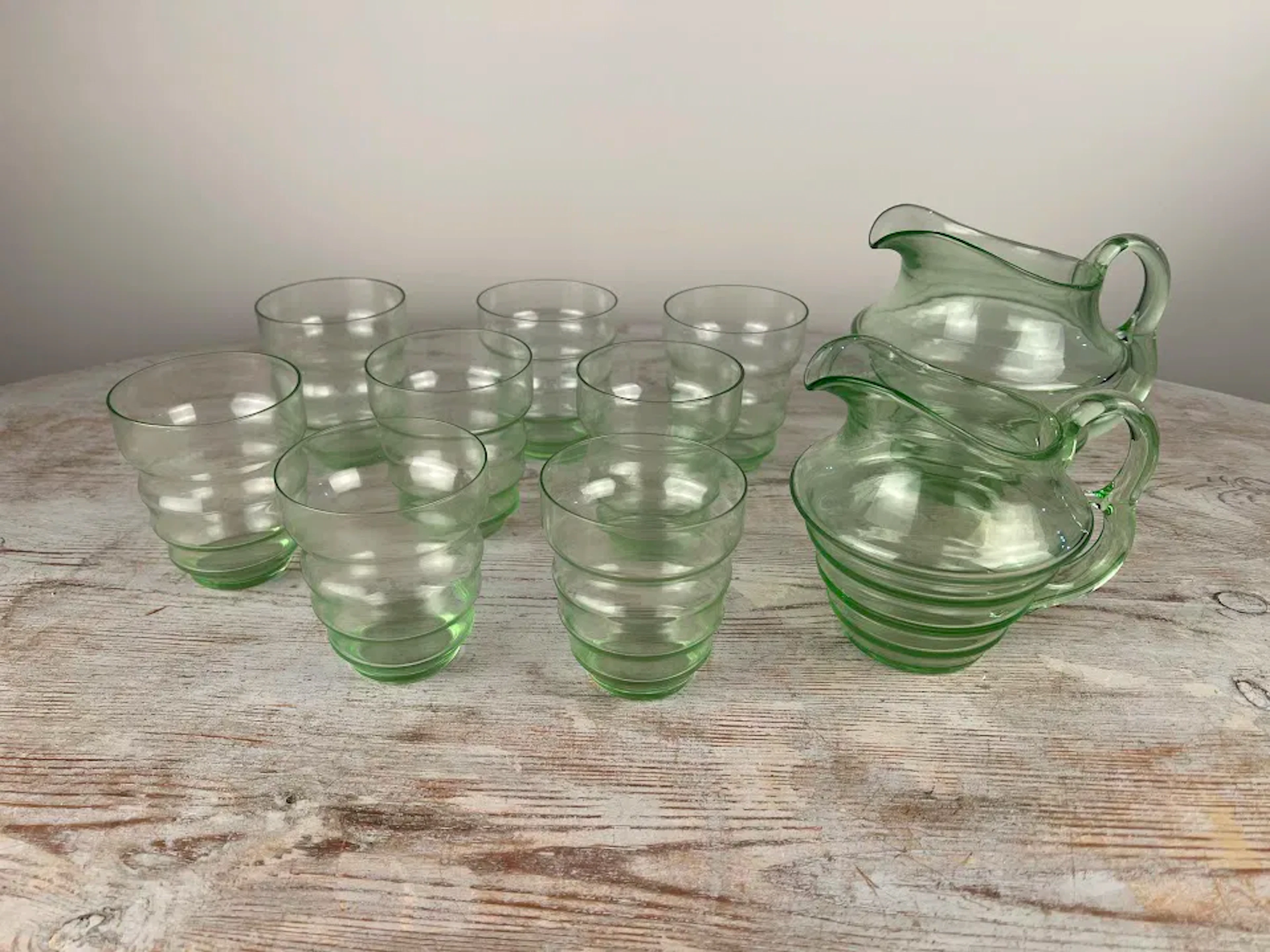 Glasservis "Ring" Gullaskrufs glasbruk 30-tal
