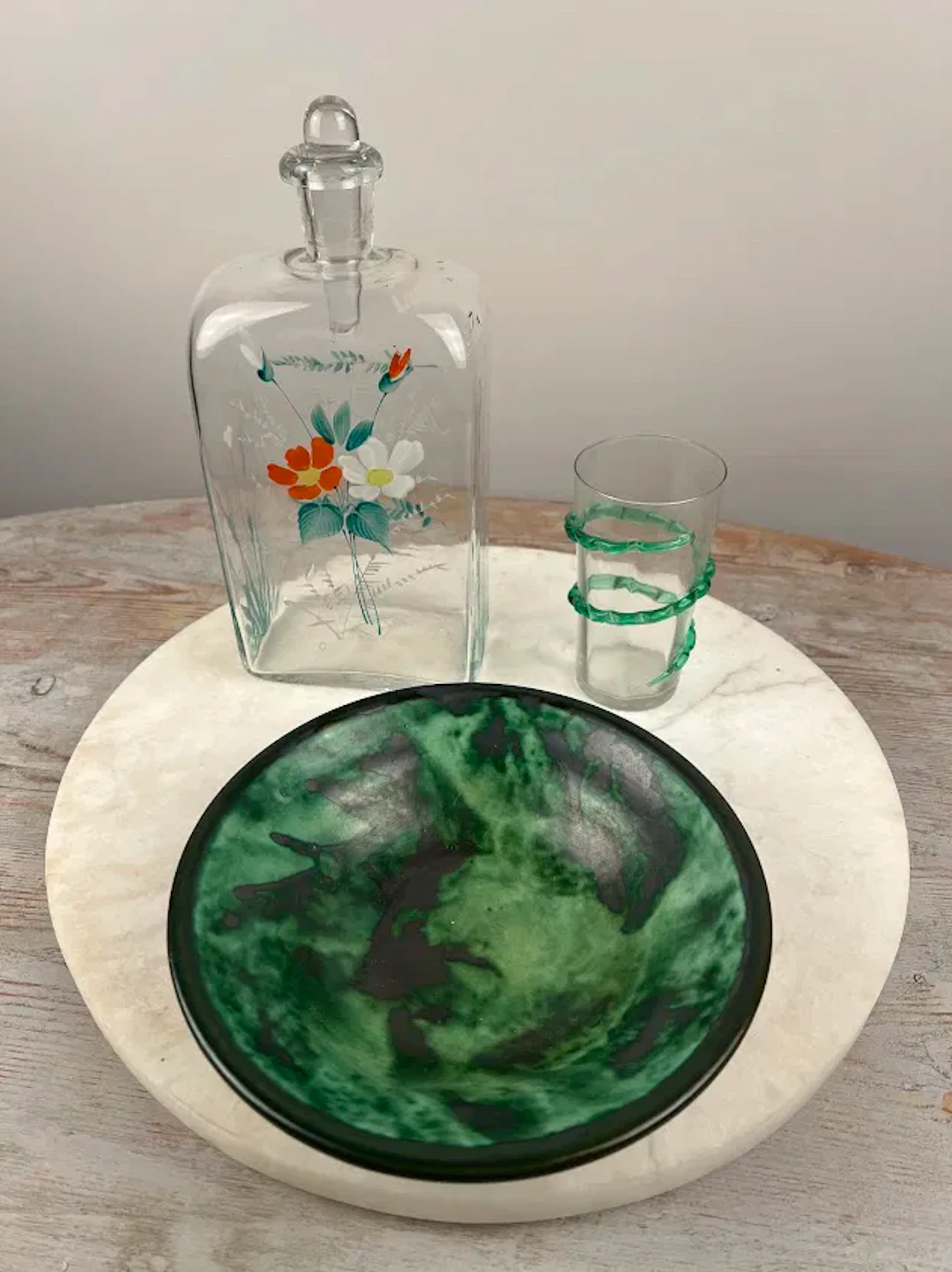3 delar glas+ keramik