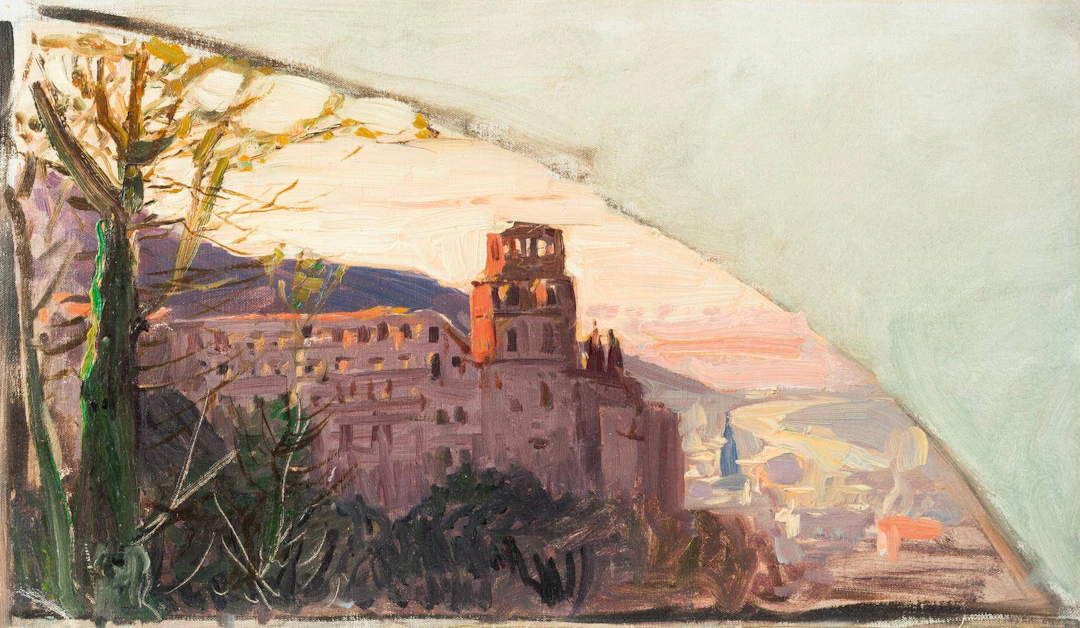 Das Heidelberger Schloss im Abendrot | 12929