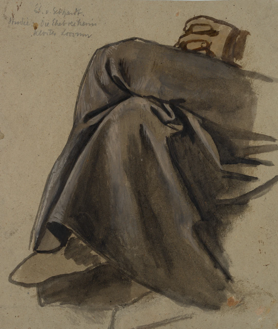 Eduard von Gebhardt (1838 St. Johannis - 1925 Düsseldorf), Gewandstudie