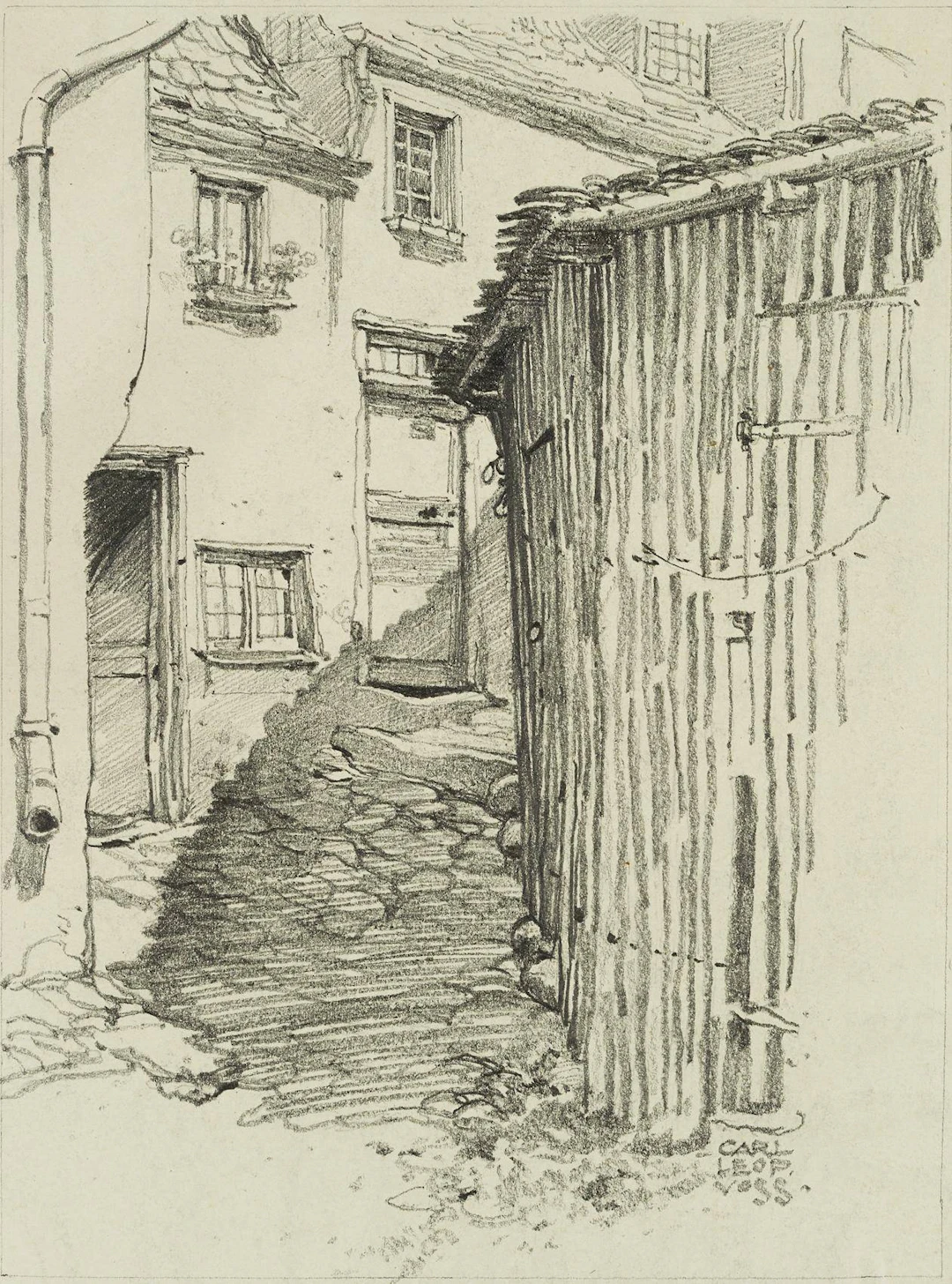 Blick in einen verwaisten Hinterhof | 16131