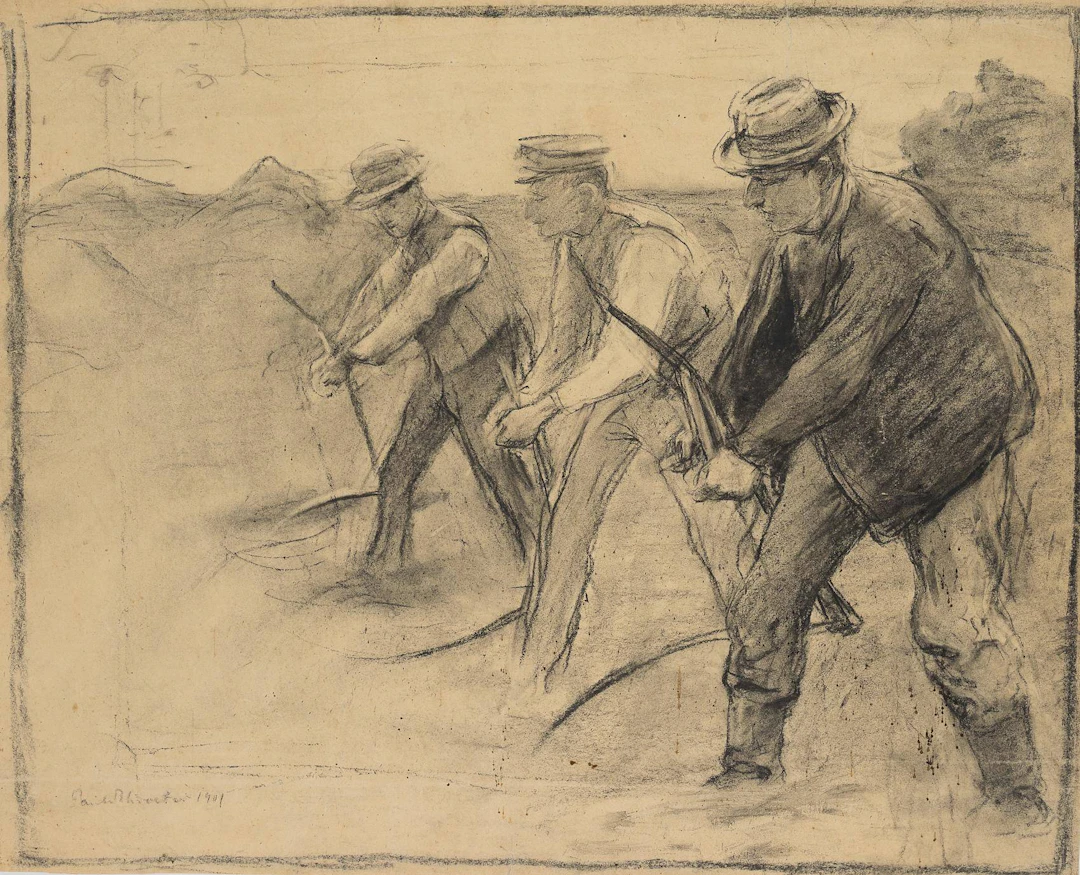 Drei Männer bei der Mahd | 11865