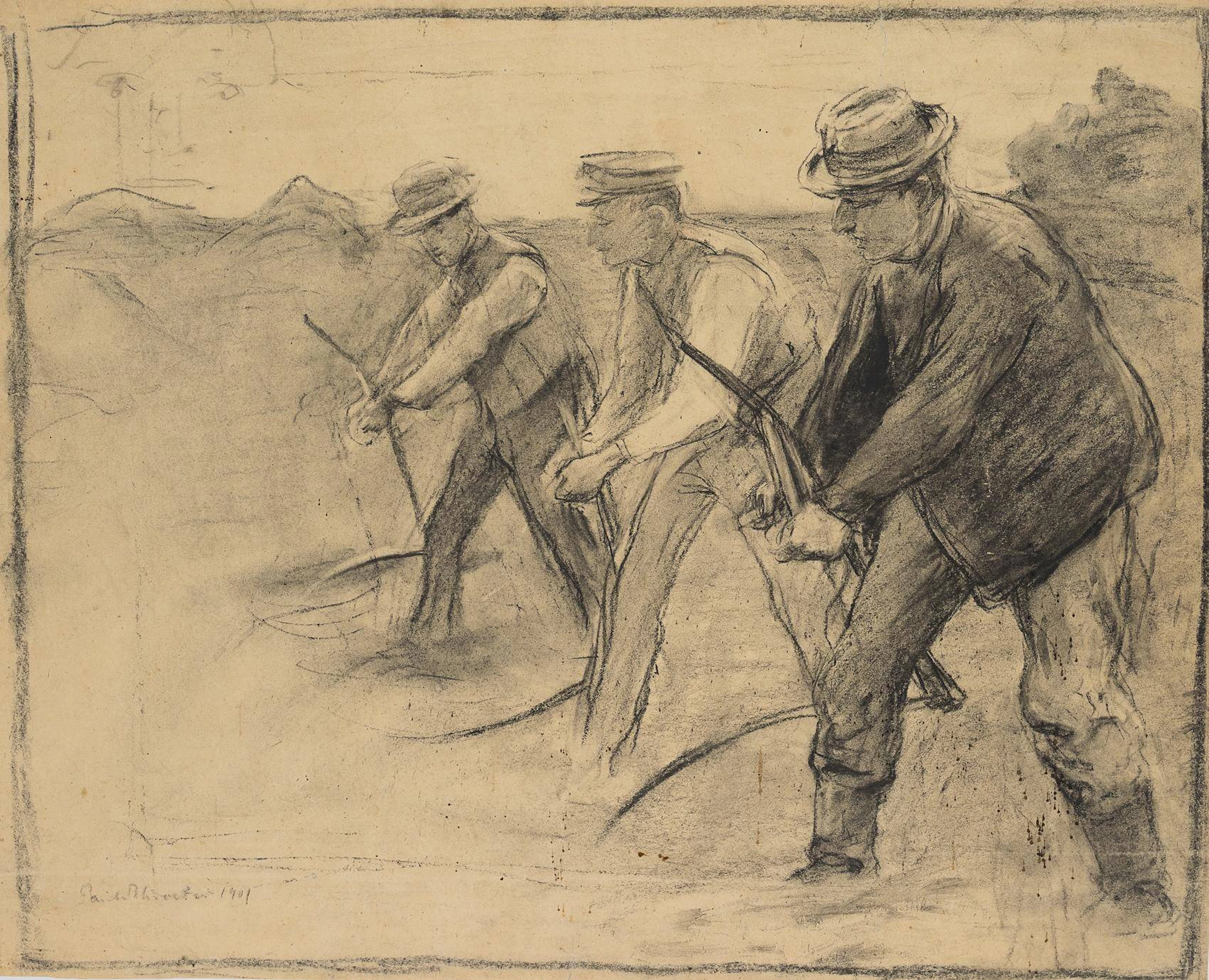 Drei Männer bei der Mahd | 11865