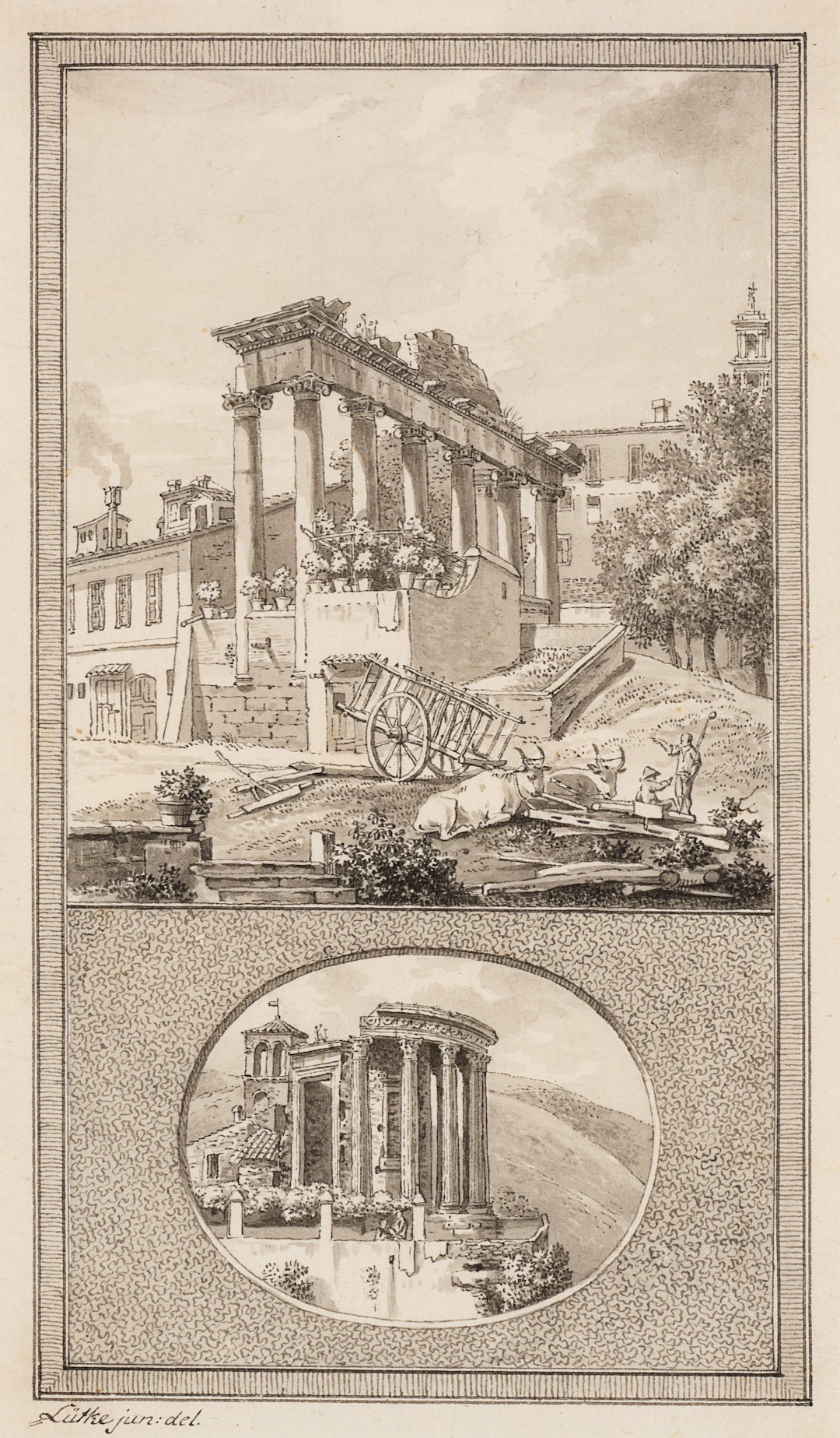 Peter Ludwig Lütke (1759 Berlin - 1831 ebd.), Vorzeichnung zum Frontispiz