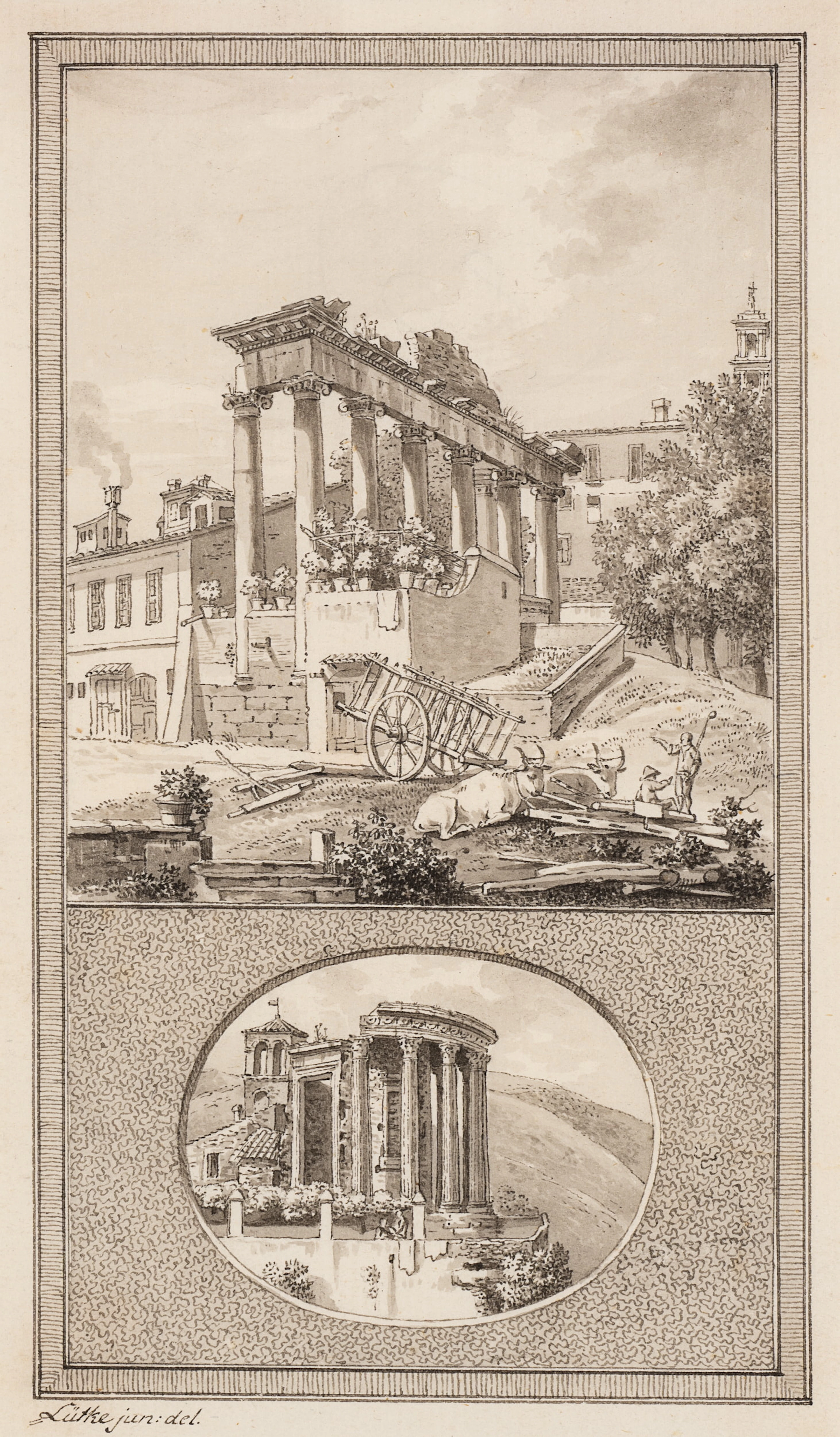 Peter Ludwig Lütke (1759 Berlin - 1831 ebd.), Vorzeichnung zum Frontispiz