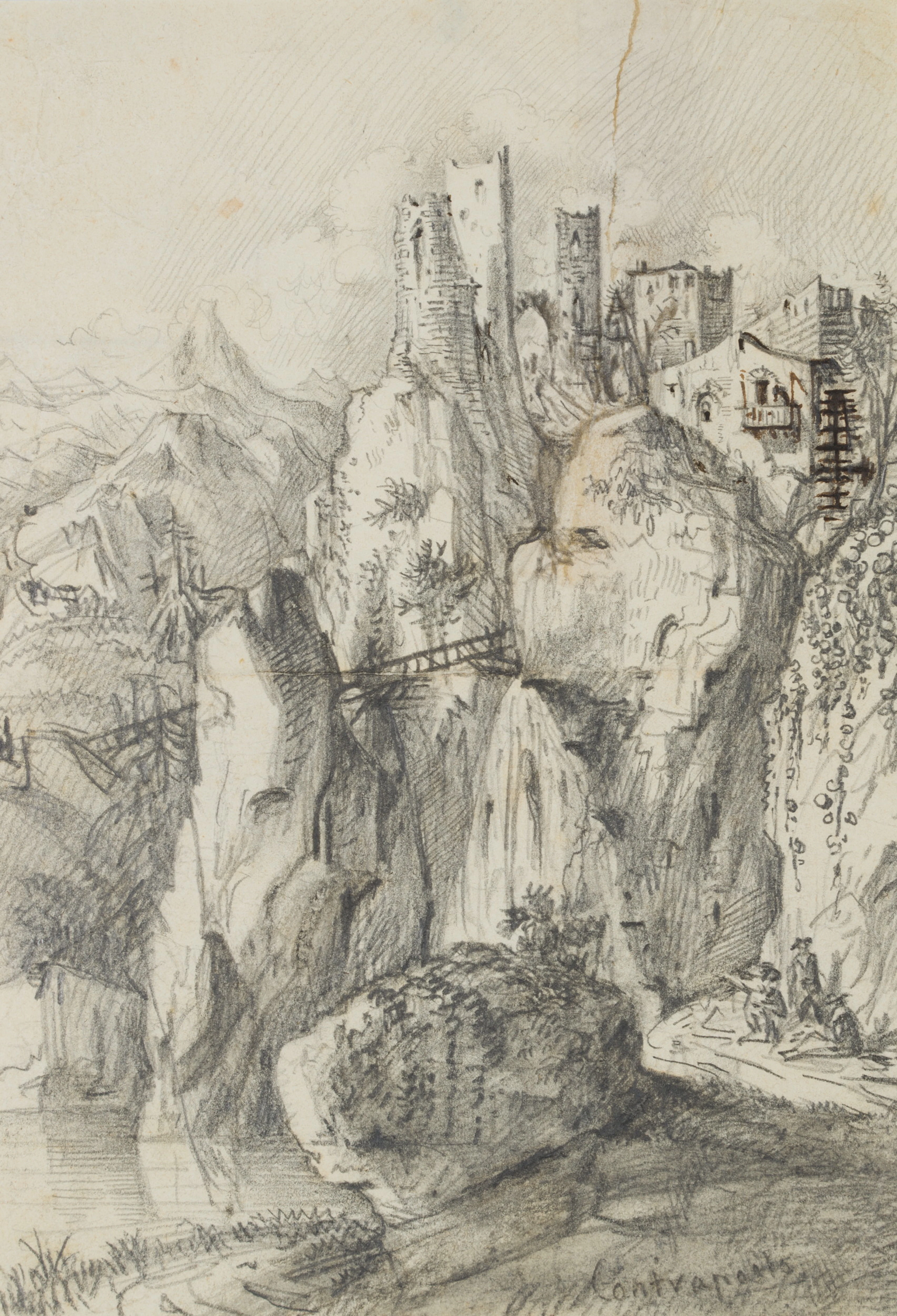 Felsengebirge mit Burg | 45469