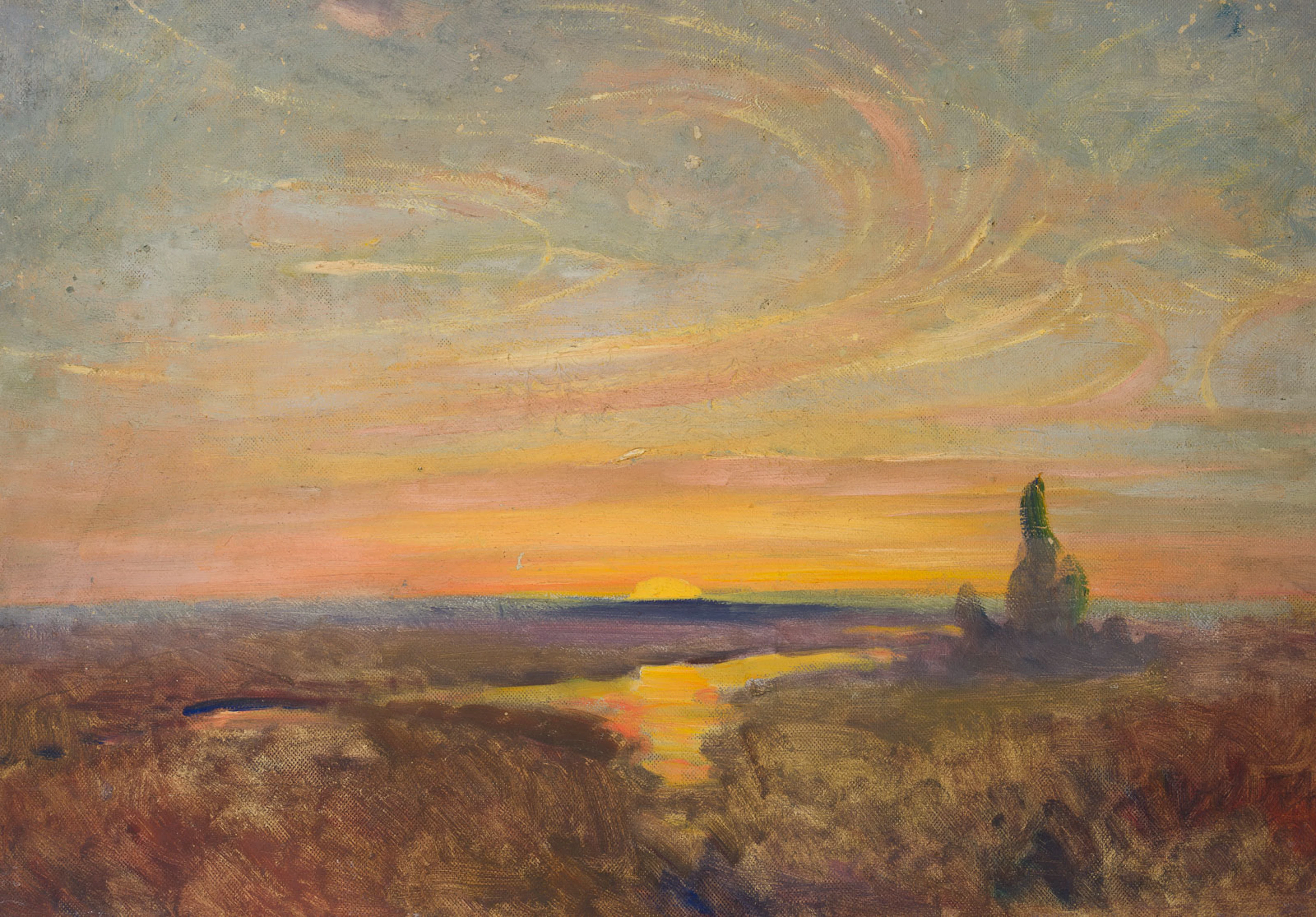 Niederdeutsche Heide im Sonnenuntergang | 32610