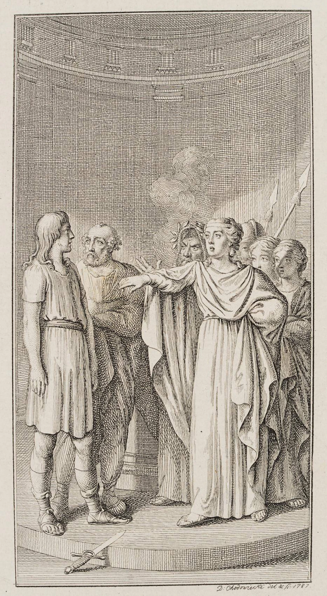 Merope und Aegisth im Tempel | 13458