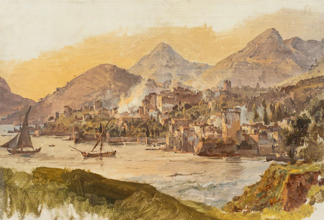 Johann Nepomuk Rauch (1804 Wien - 1847 Rom), Italienische Küstenstadt