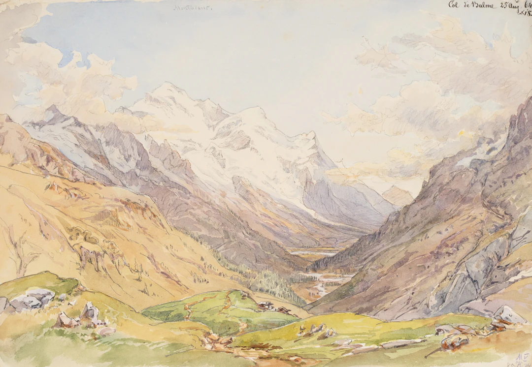 Georg Wiesend (1807 Kufstein - 1881 Berchtesgaden), Col de Balme mit