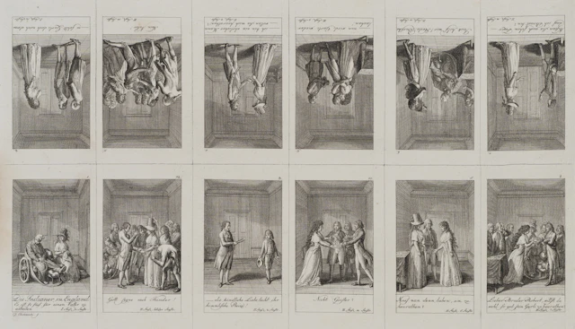 12 Blätter zu August von Kotzebue, die Indianer in England | 14464