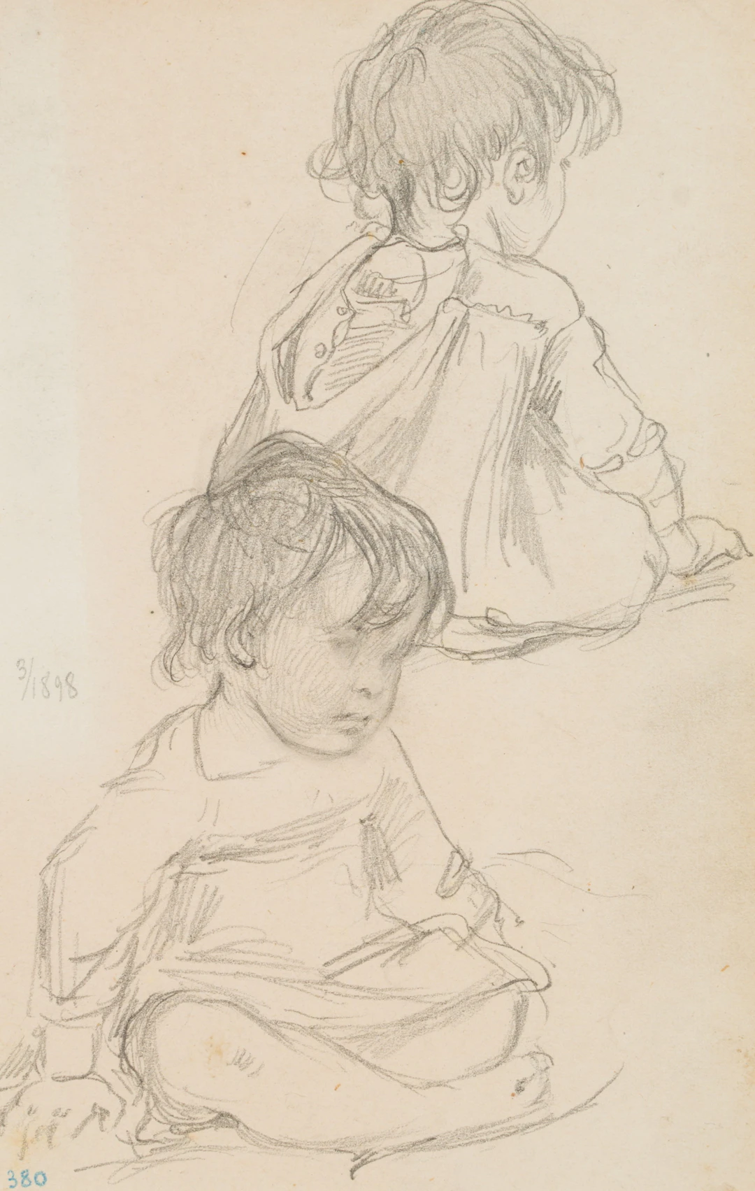 Leo Primavesi (1871 Köln - nach 1937 ), Zwei Kinderstudien in unterschiedlicher