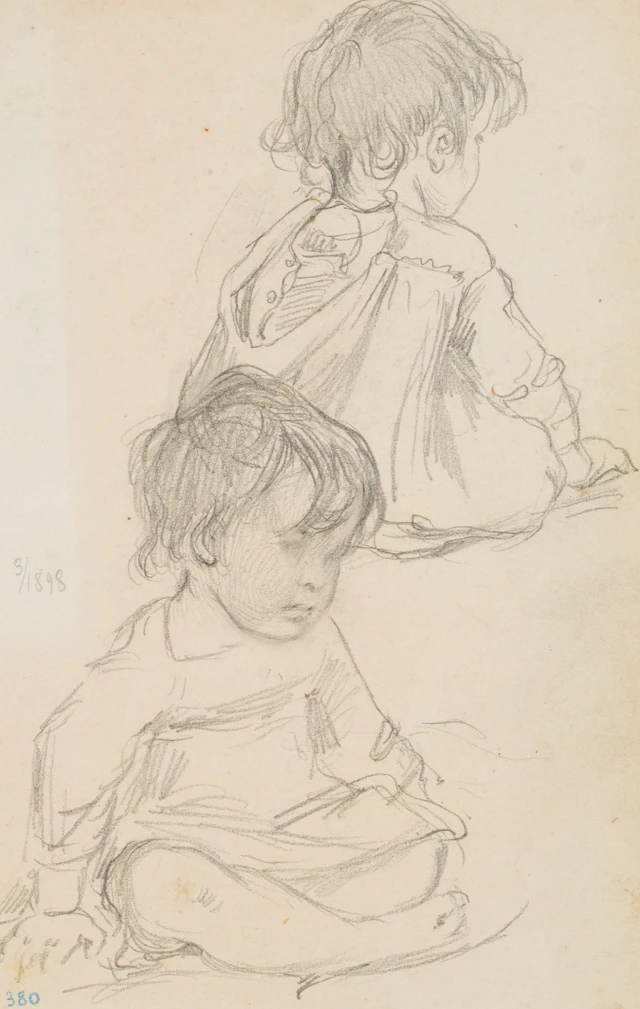 Leo Primavesi (1871 Köln - nach 1937 ), Zwei Kinderstudien in unterschiedlicher