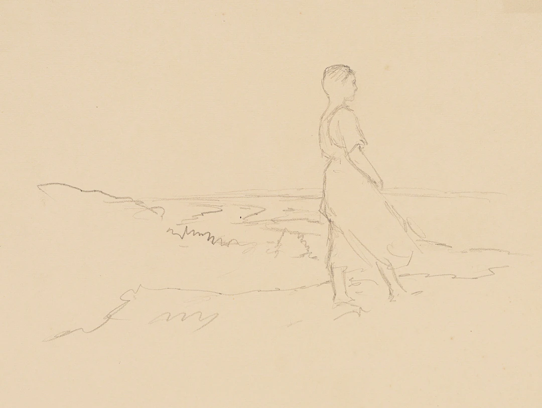 Frau am Strand - Figurenstudie | 61928