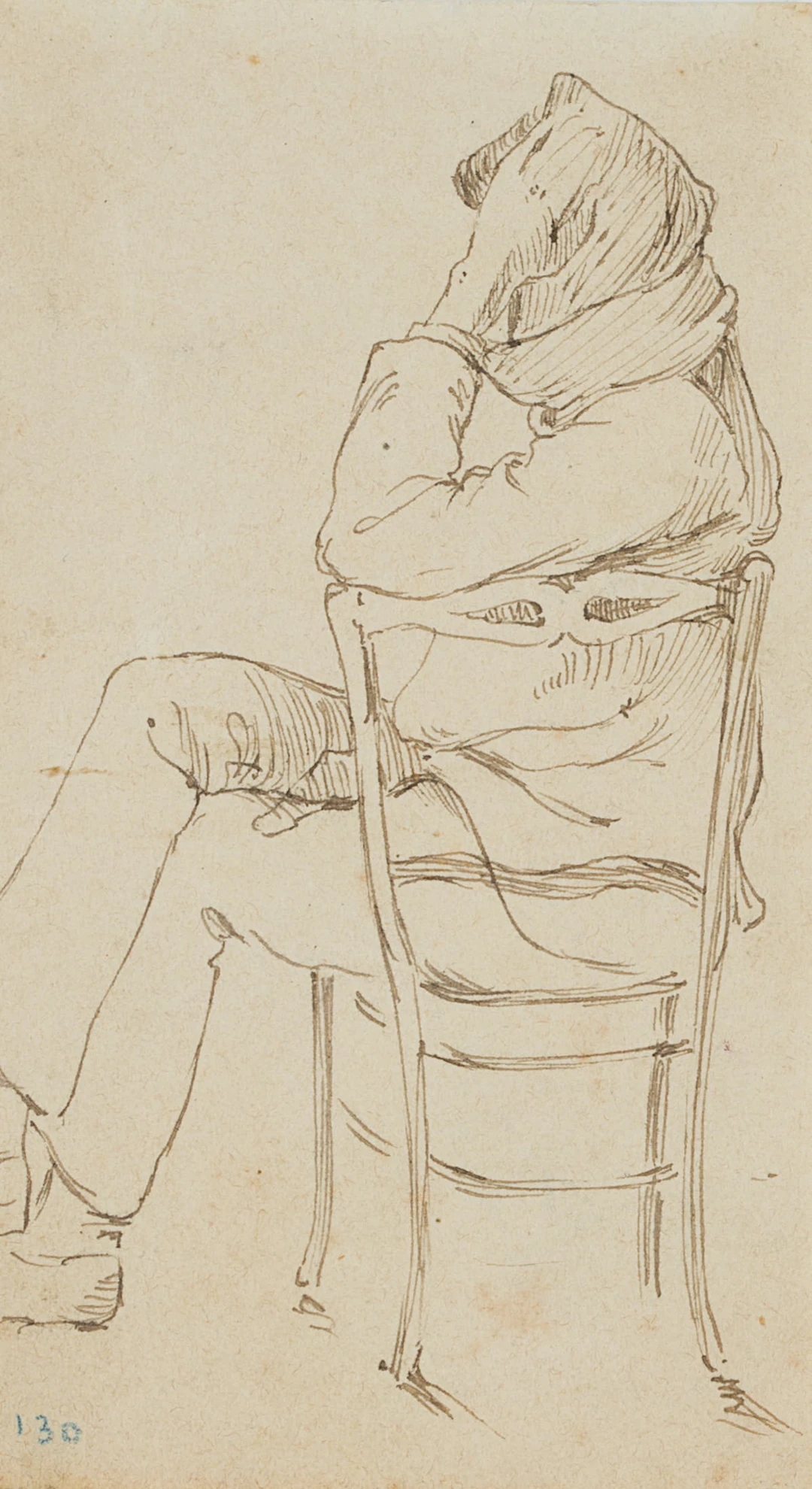 Leo Primavesi (1871 Köln - nach 1937 ), Sitzende Figur im Profil