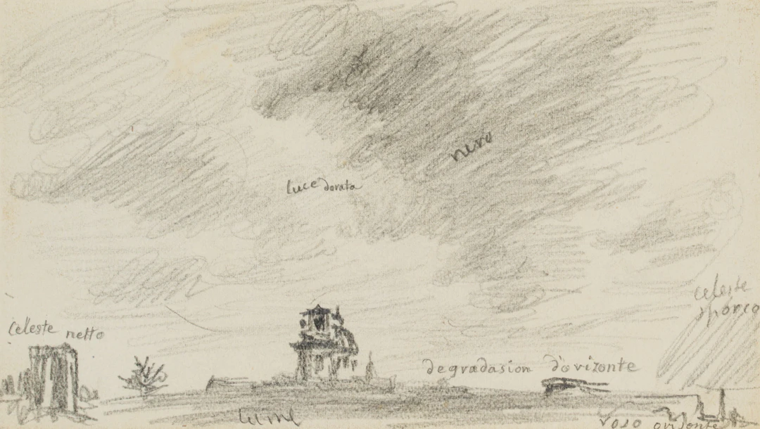 Wolkenstudie mit Kapelle
