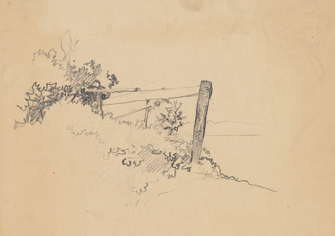 Doppelseitiges Blatt mit Landschaftsskizzen | 61945
