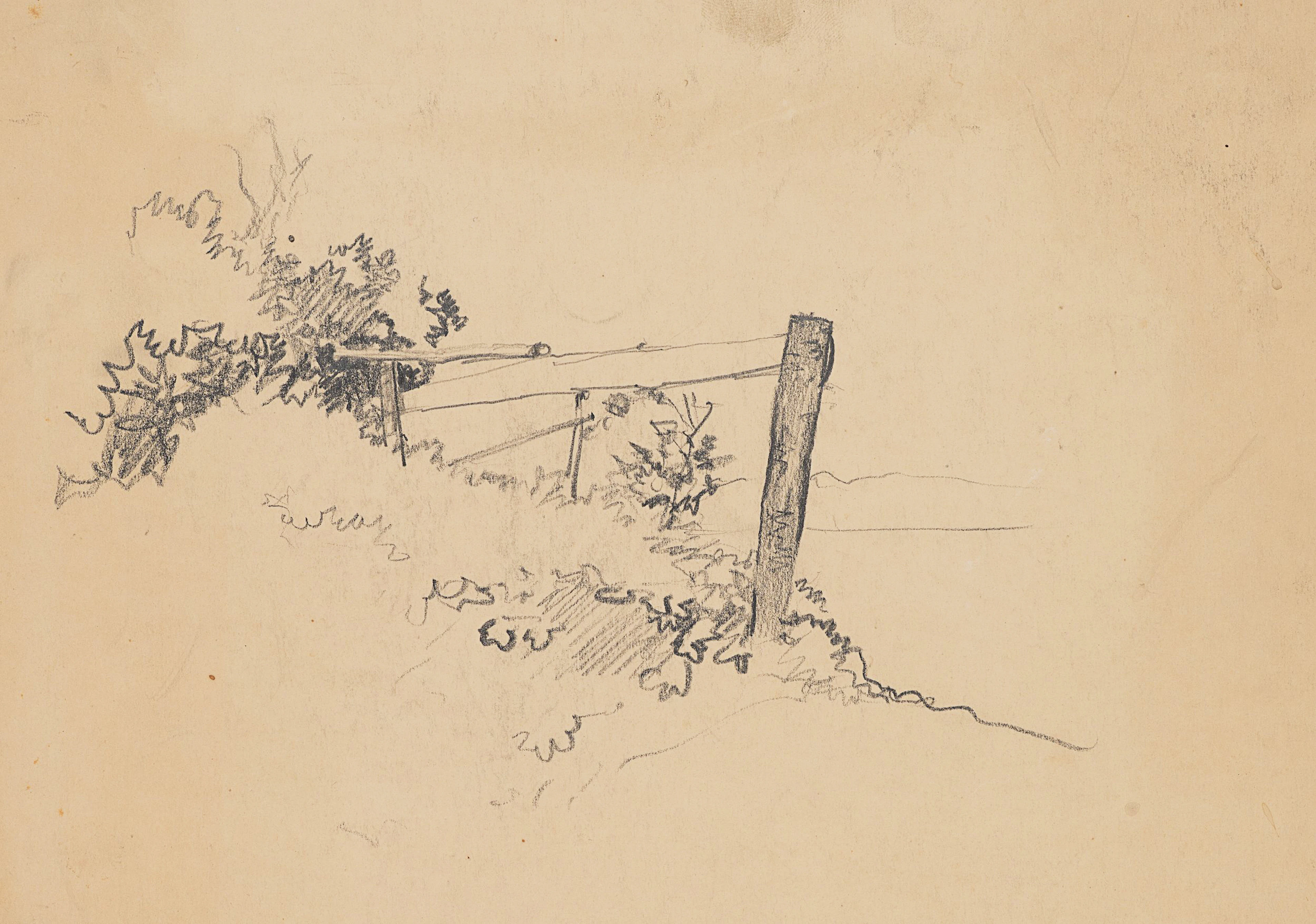 Doppelseitiges Blatt mit Landschaftsskizzen | 61945