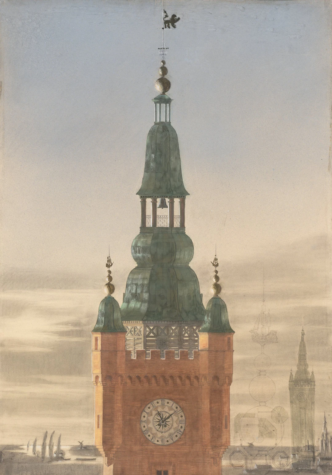 Ansicht eines Kirchturms, St.-Georgen-Kirche Wismar(?) | 60369