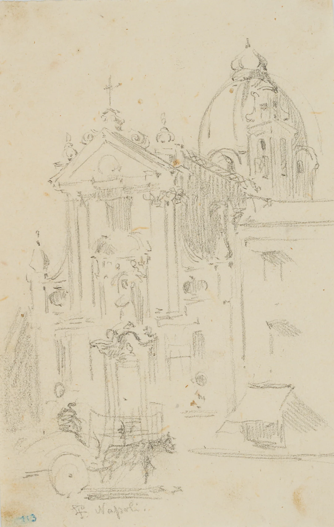 Leo Primavesi (1871 Köln - nach 1937 ), Barocke Kirchenfassade in