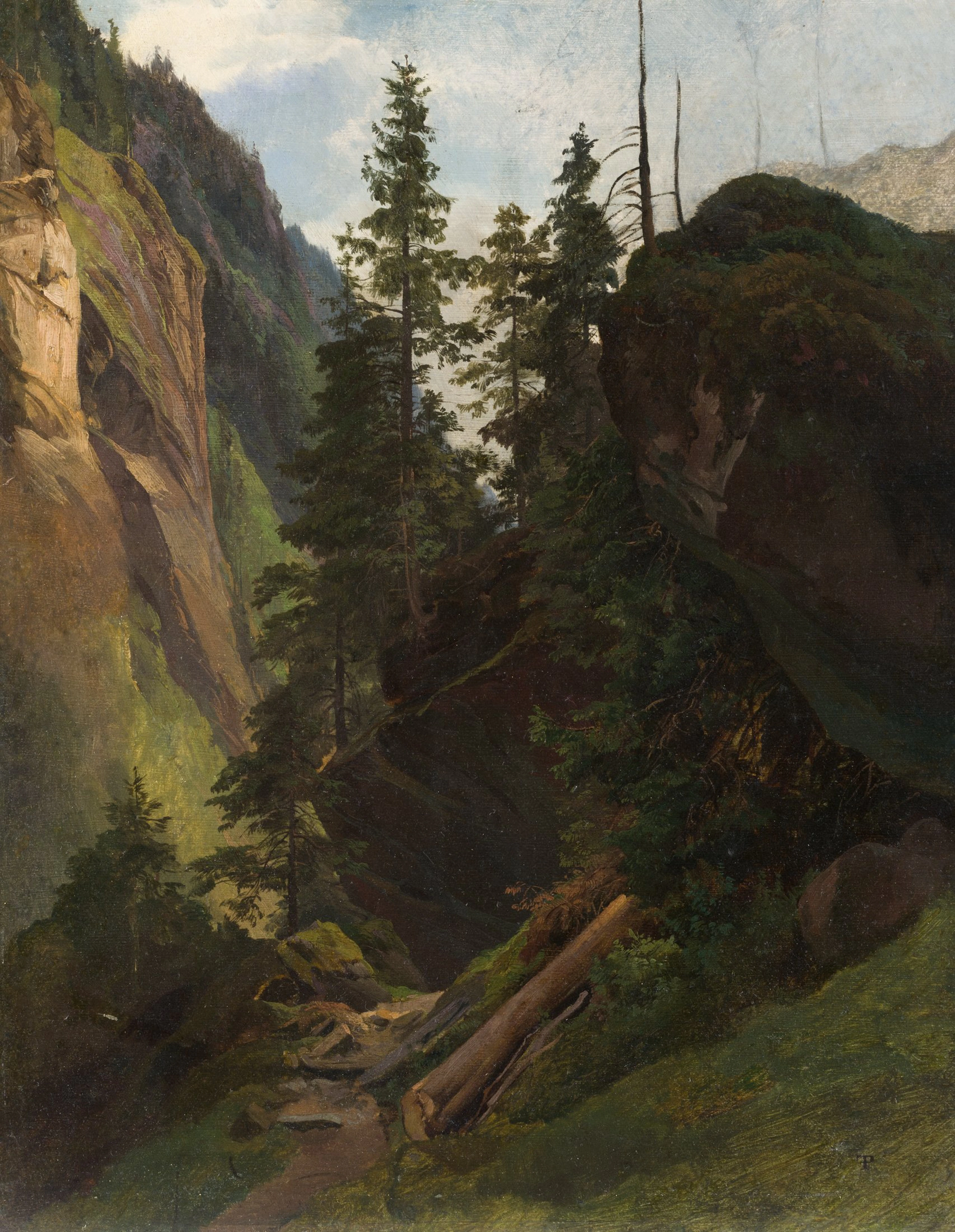 Friedrich Preller d. Ä. (1804 Eisenach - 1878 Weimar), Gebirgslandschaft