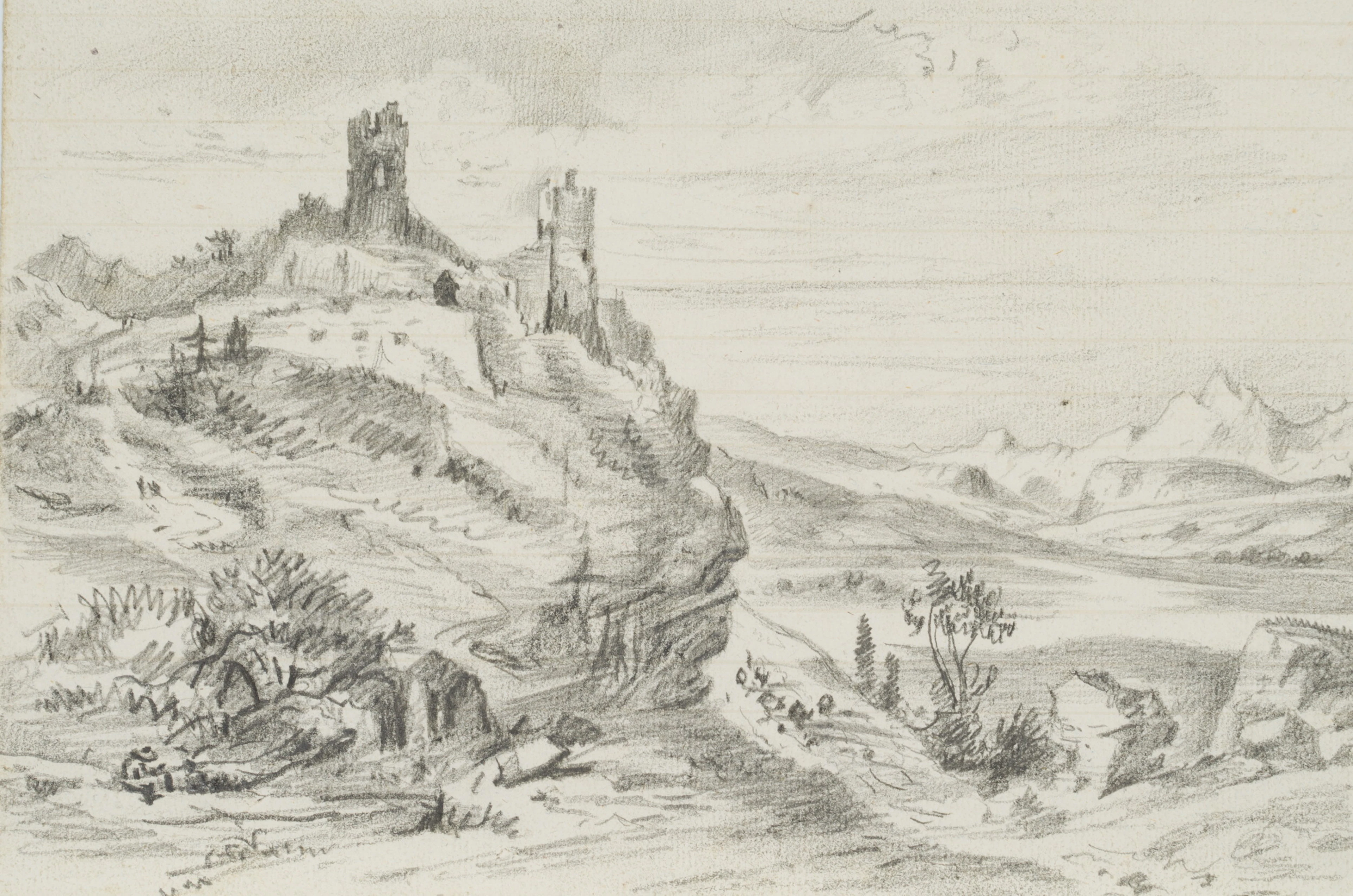 Berglandschaft mit Burgruine | 45421