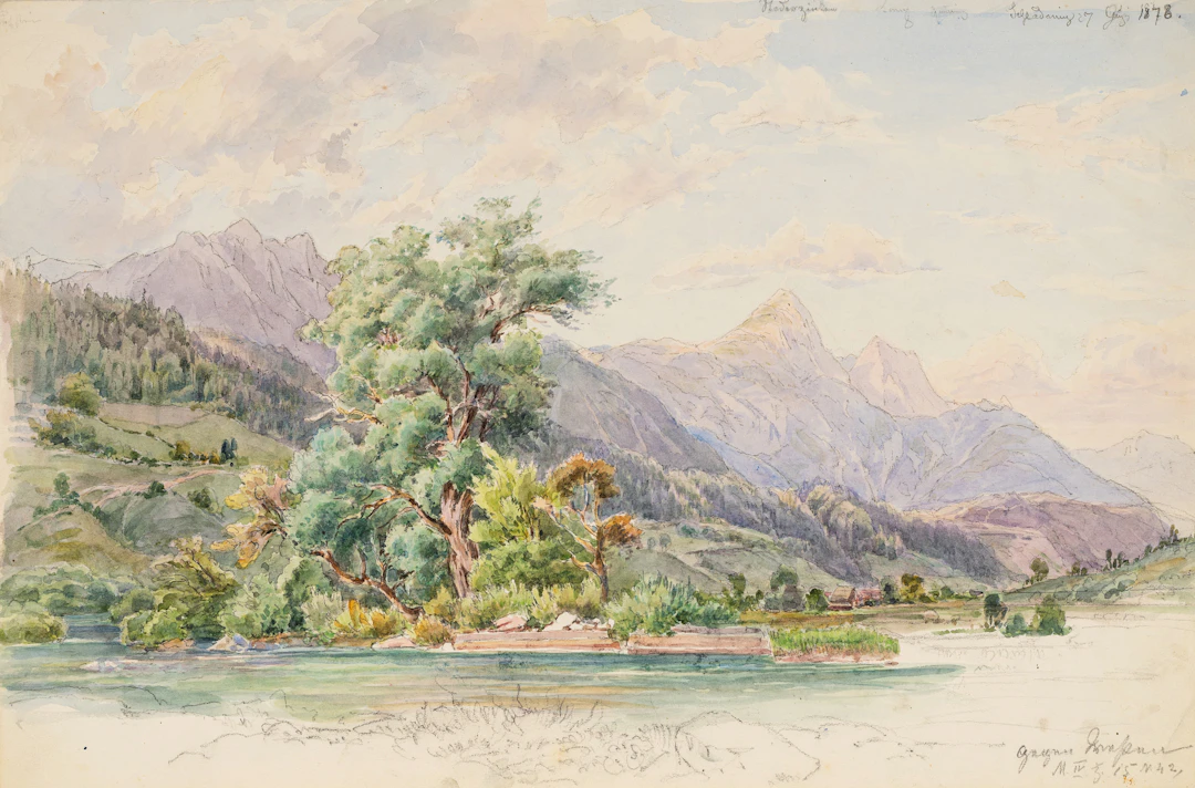 Georg Wiesend (1807 Kufstein - 1881 Berchtesgaden), Ennstal bei Schladming
