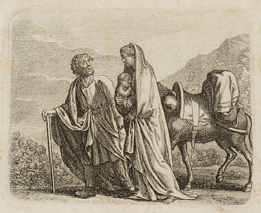 Die Flucht der heiligen Familie nach Aegypten