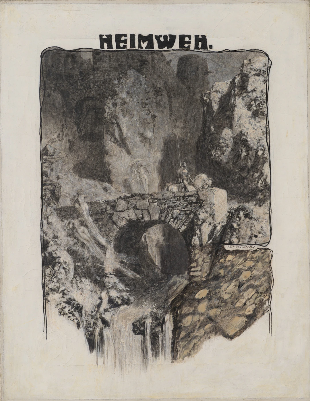 Alexander Rothaug (1870 Wien - 1946 ebd.), Heimweh. Ritter zu Pferd