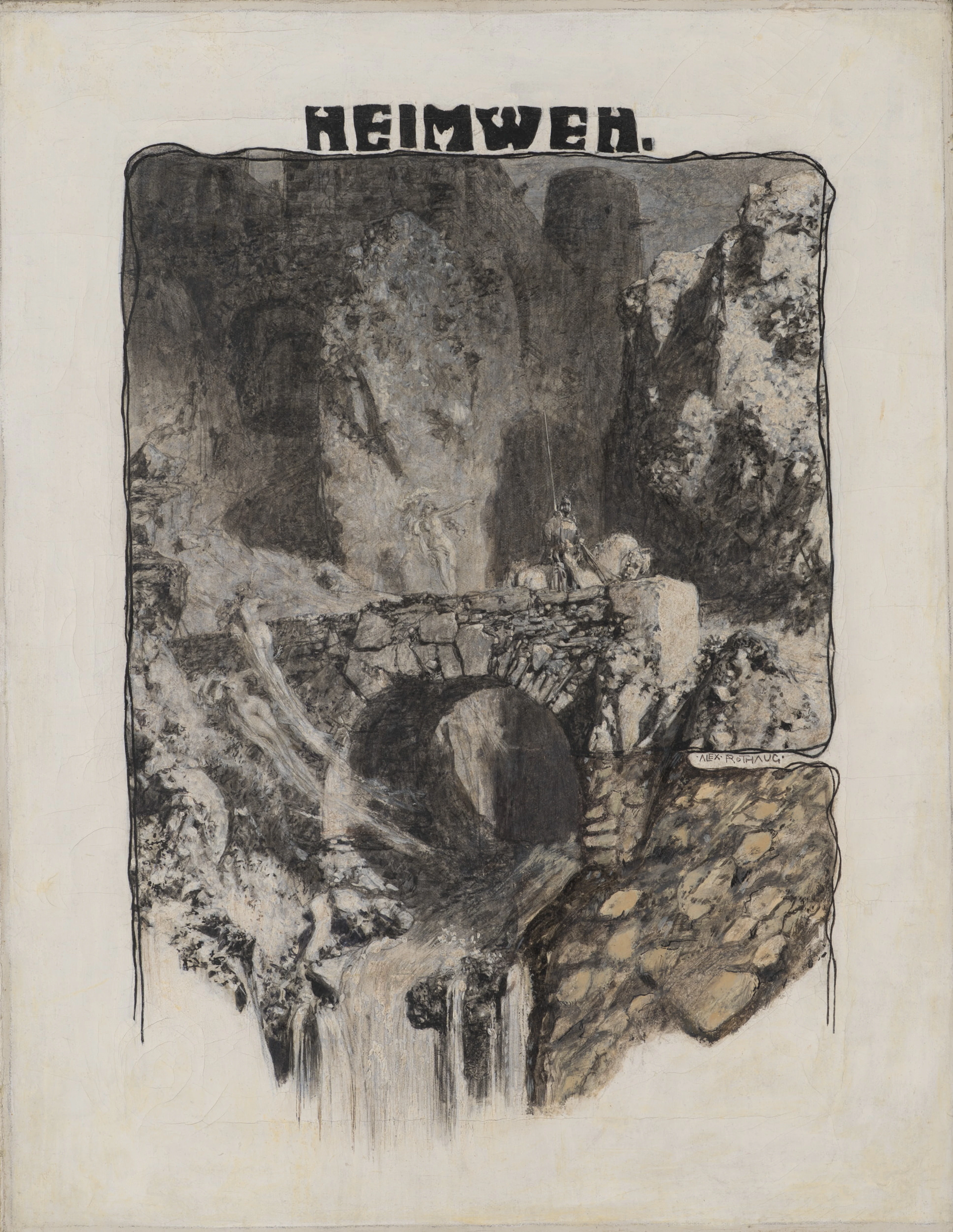 Alexander Rothaug (1870 Wien - 1946 ebd.), Heimweh. Ritter zu Pferd