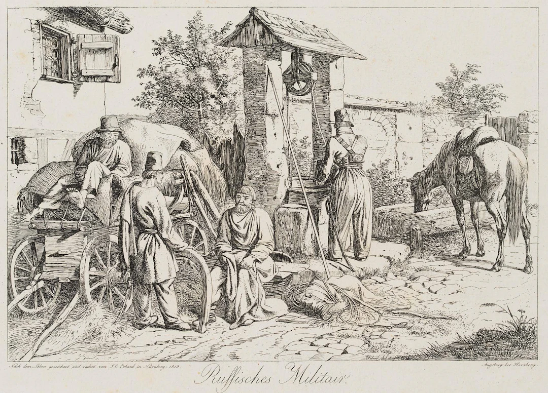 Der Kosak am Ziehbrunnen | 17157