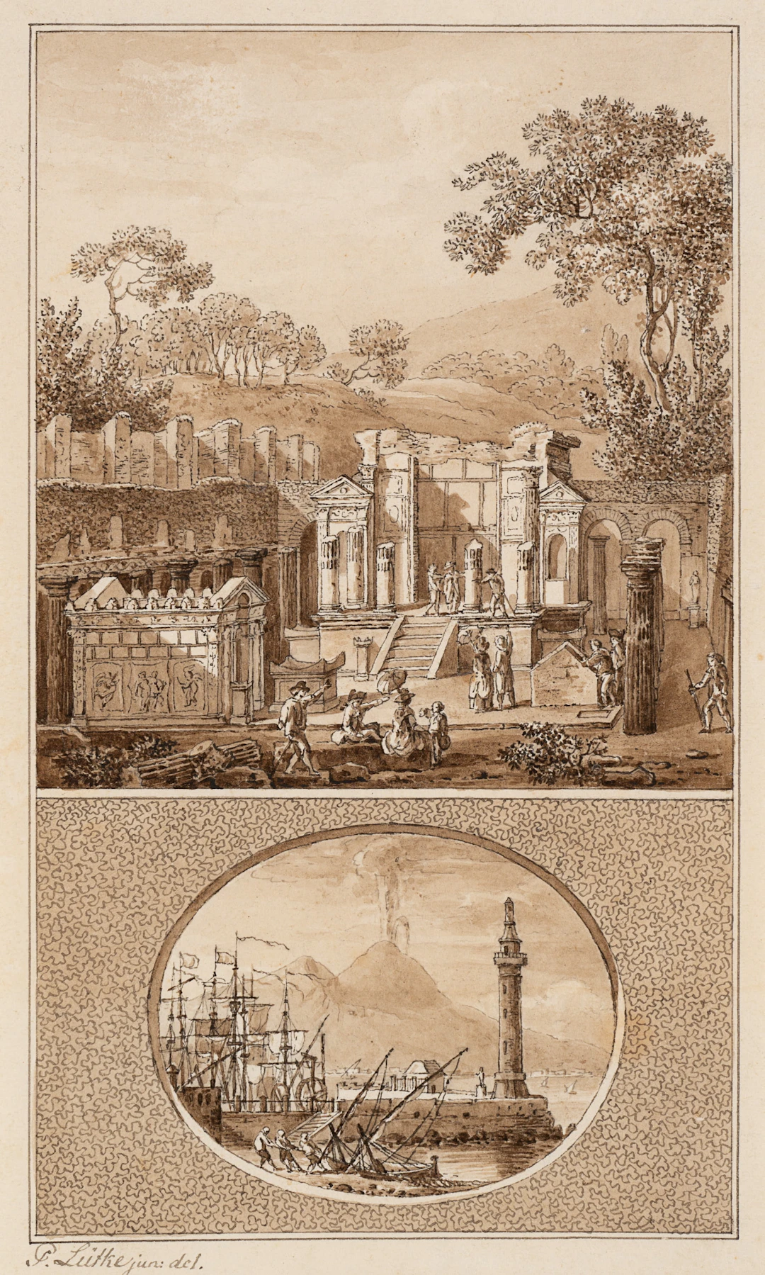 Peter Ludwig Lütke (1759 Berlin - 1831 ebd.), Vorzeichnung zu Karl