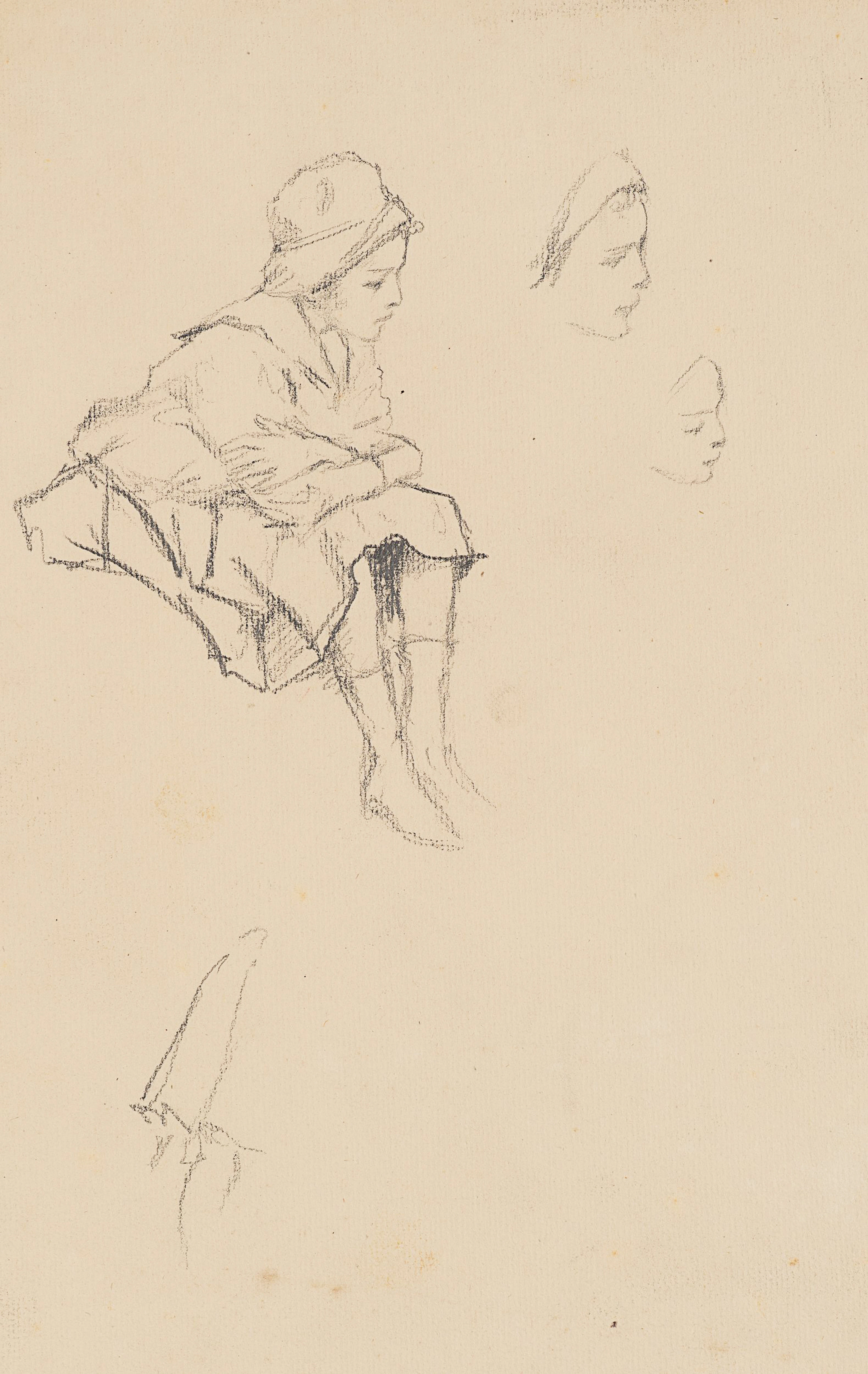 Sitzende Frau - Figurenstudien | 61942
