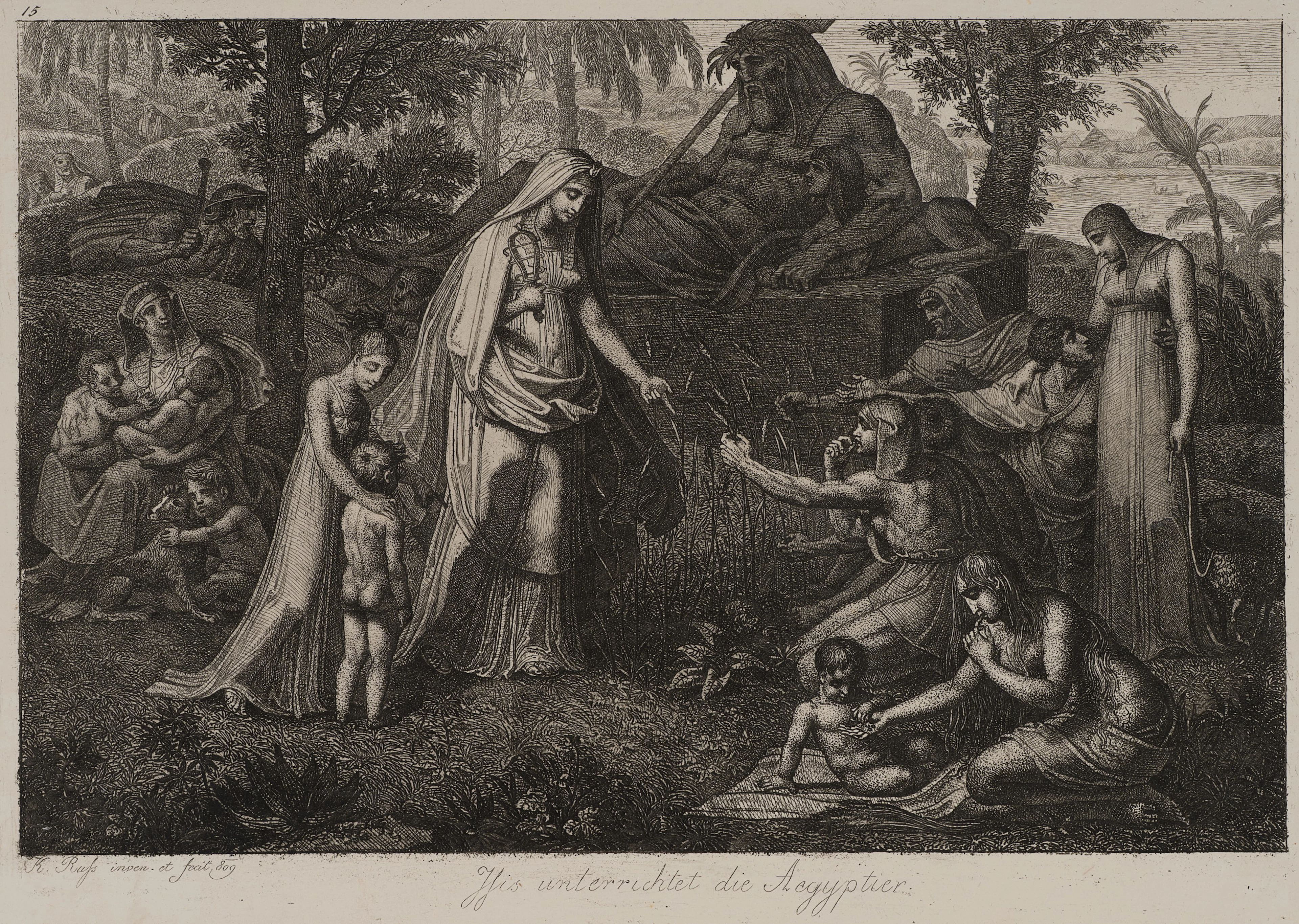 Karl Ruß (1779 Wien - 1843 ebd.), Isis' Belehrung. Isis lehrt die