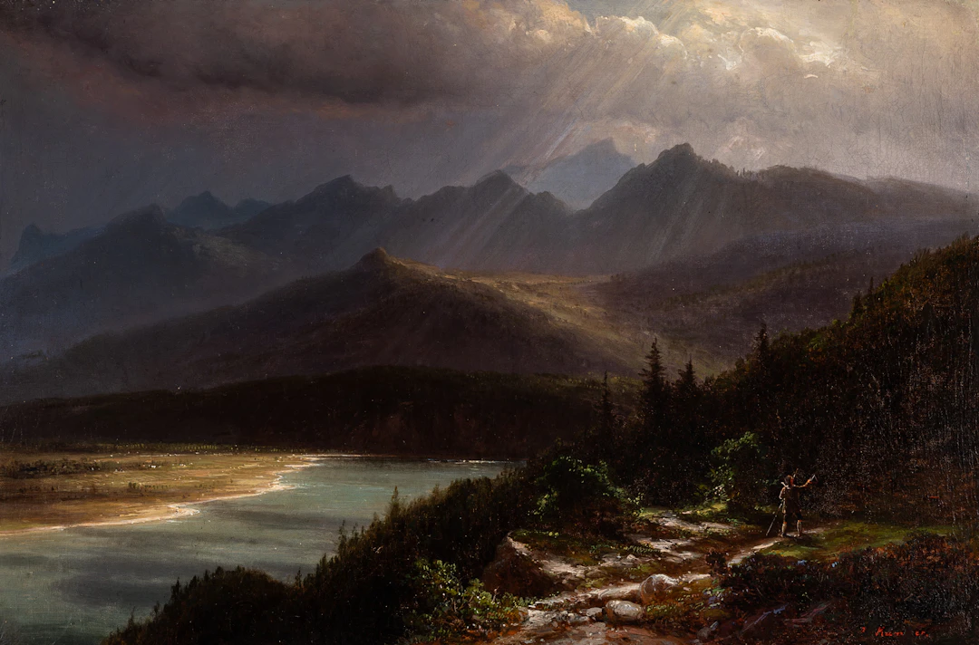 Carl Robert Kummer (1810 Dresden - 1889 ebd.), Schottische Landschaft, , Öl