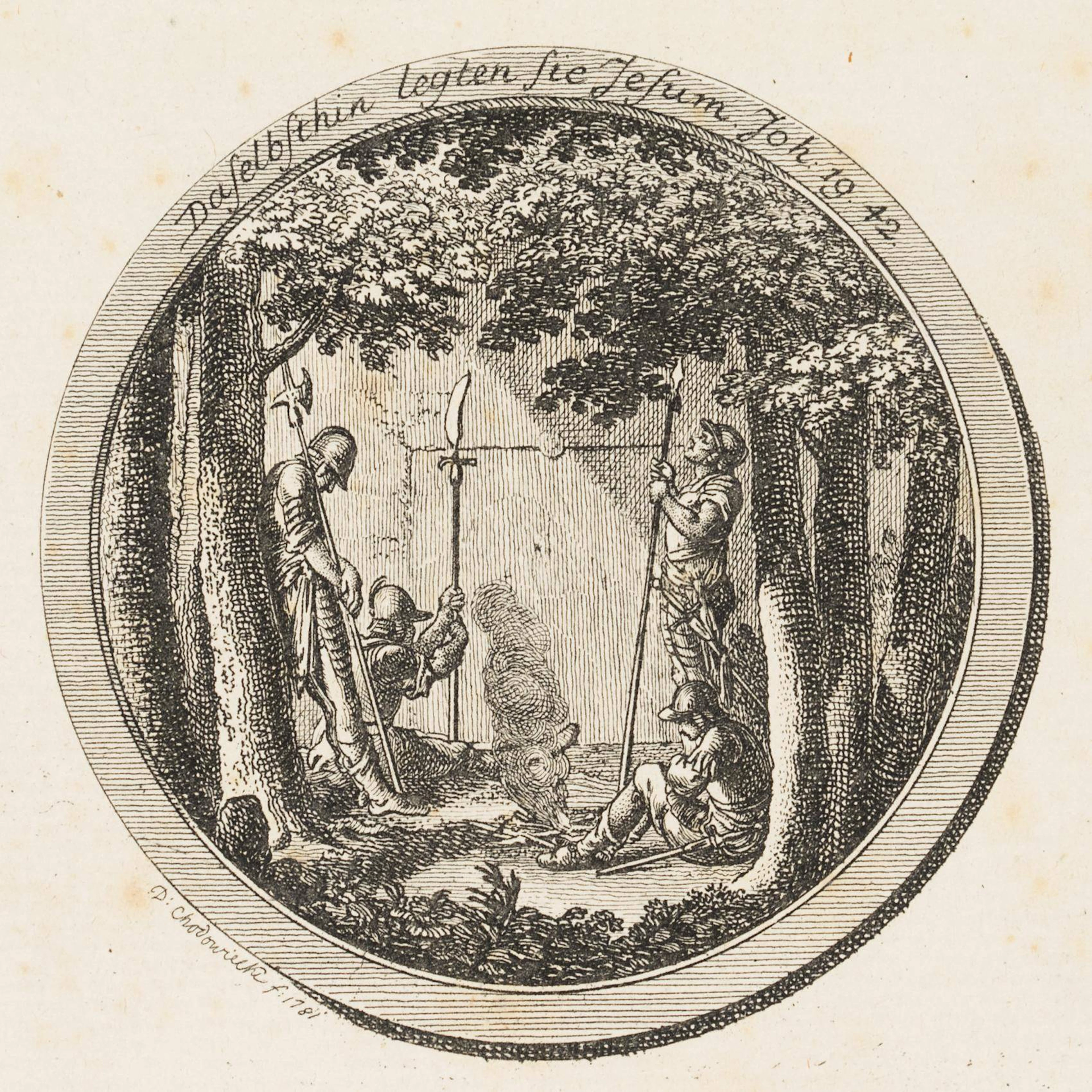 Erste Titel-Vignette zu Hermes' Passionspredigten | 13626