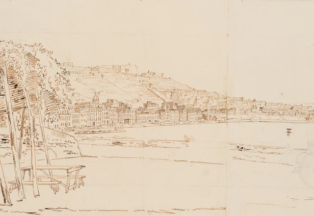Carl Wilhelm Götzloff (1799 Dresden - 1866 Neapel), Landschaftspanorama