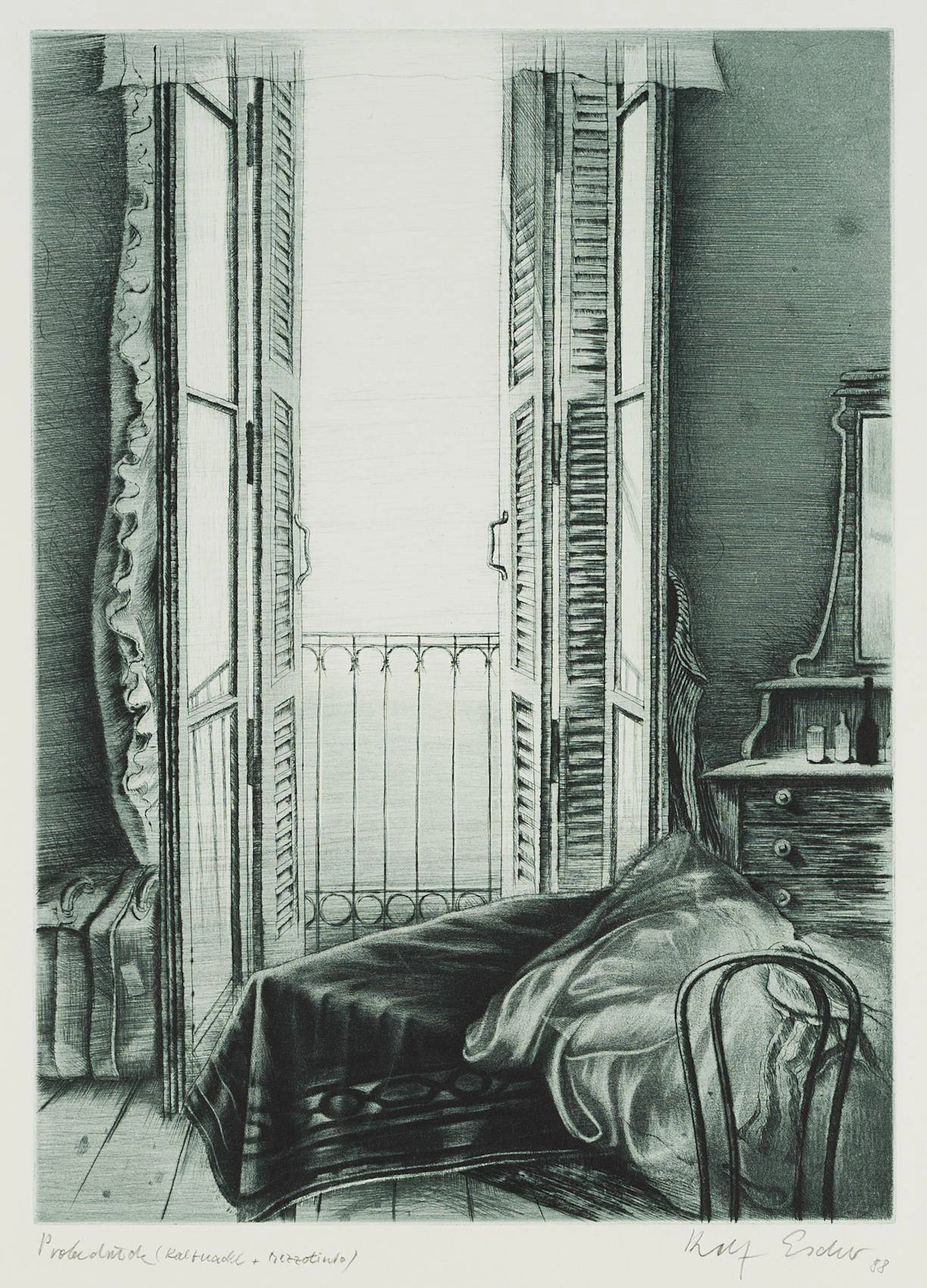 Ausblick aus einem alten Hotelzimmer | 16510