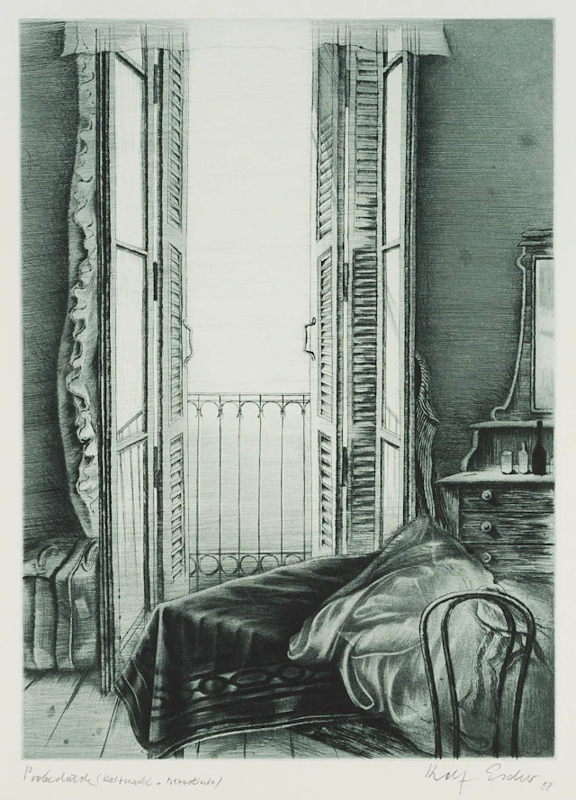 Ausblick aus einem alten Hotelzimmer | 16510