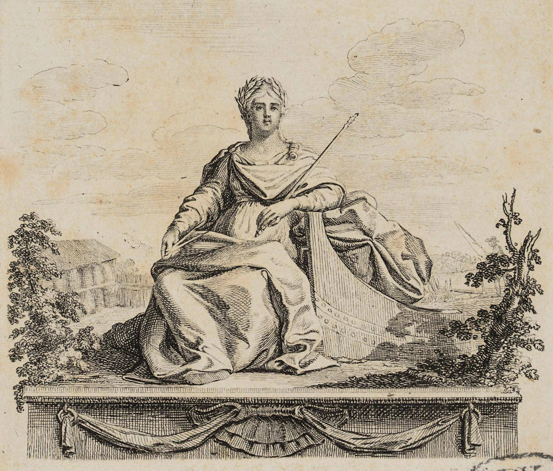 Weibliche Allegorie mit Kornähren
