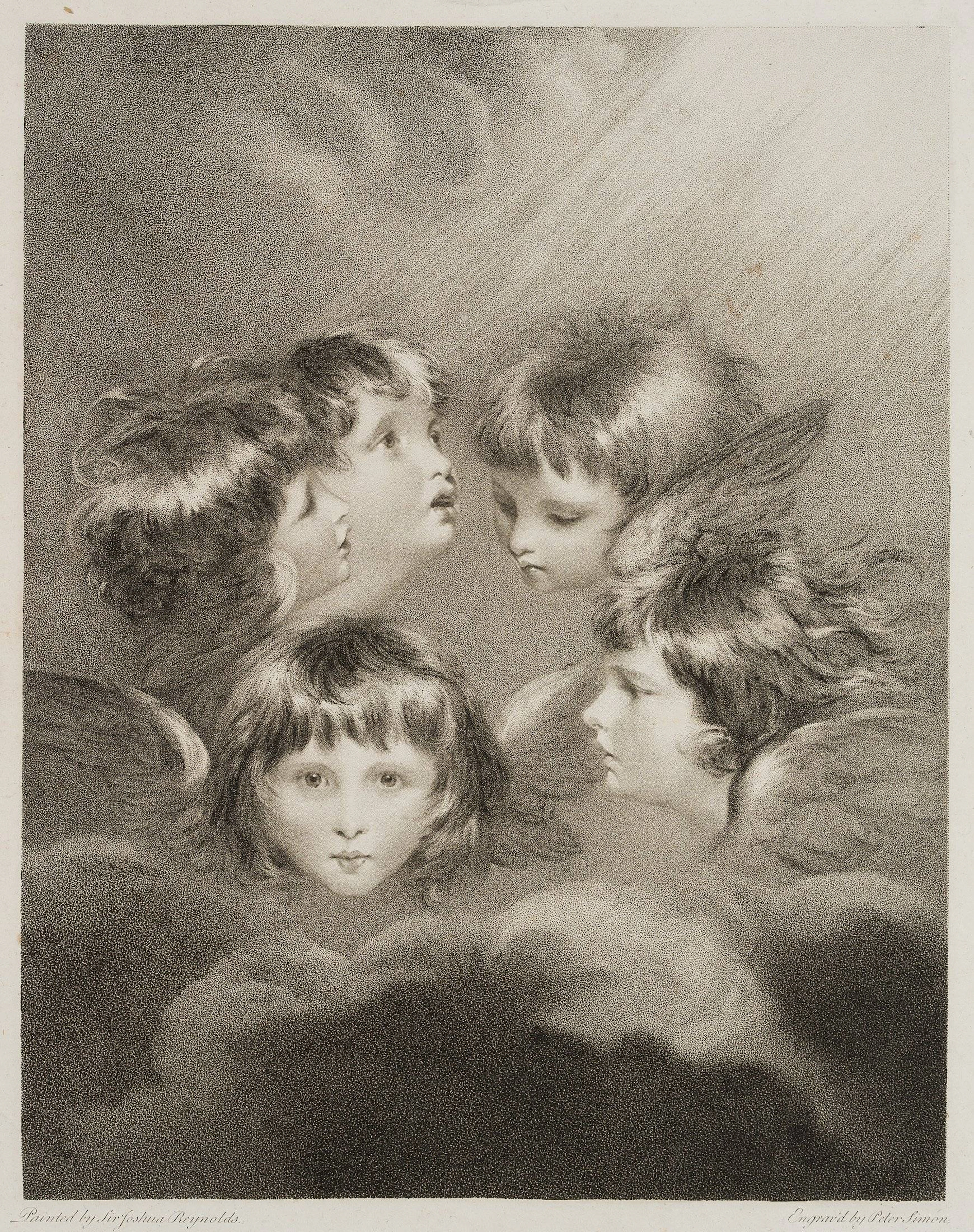 nach Joshua Reynolds: A Child's Portrait in different Views, Angels