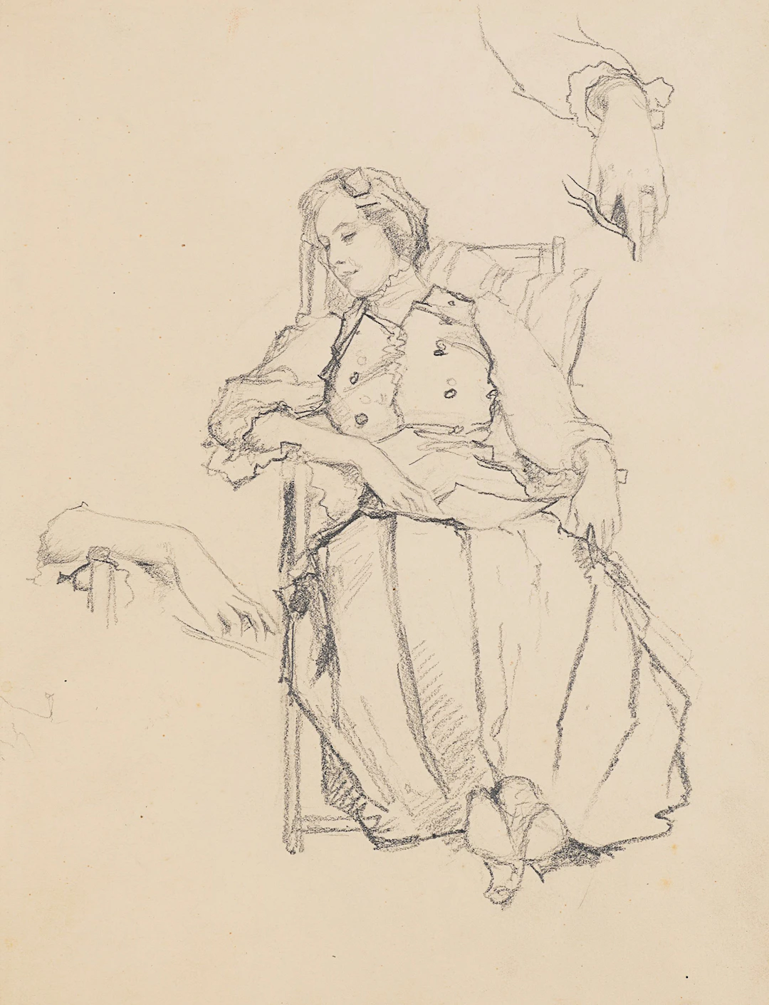 Studie einer sitzenden Frau | 61948