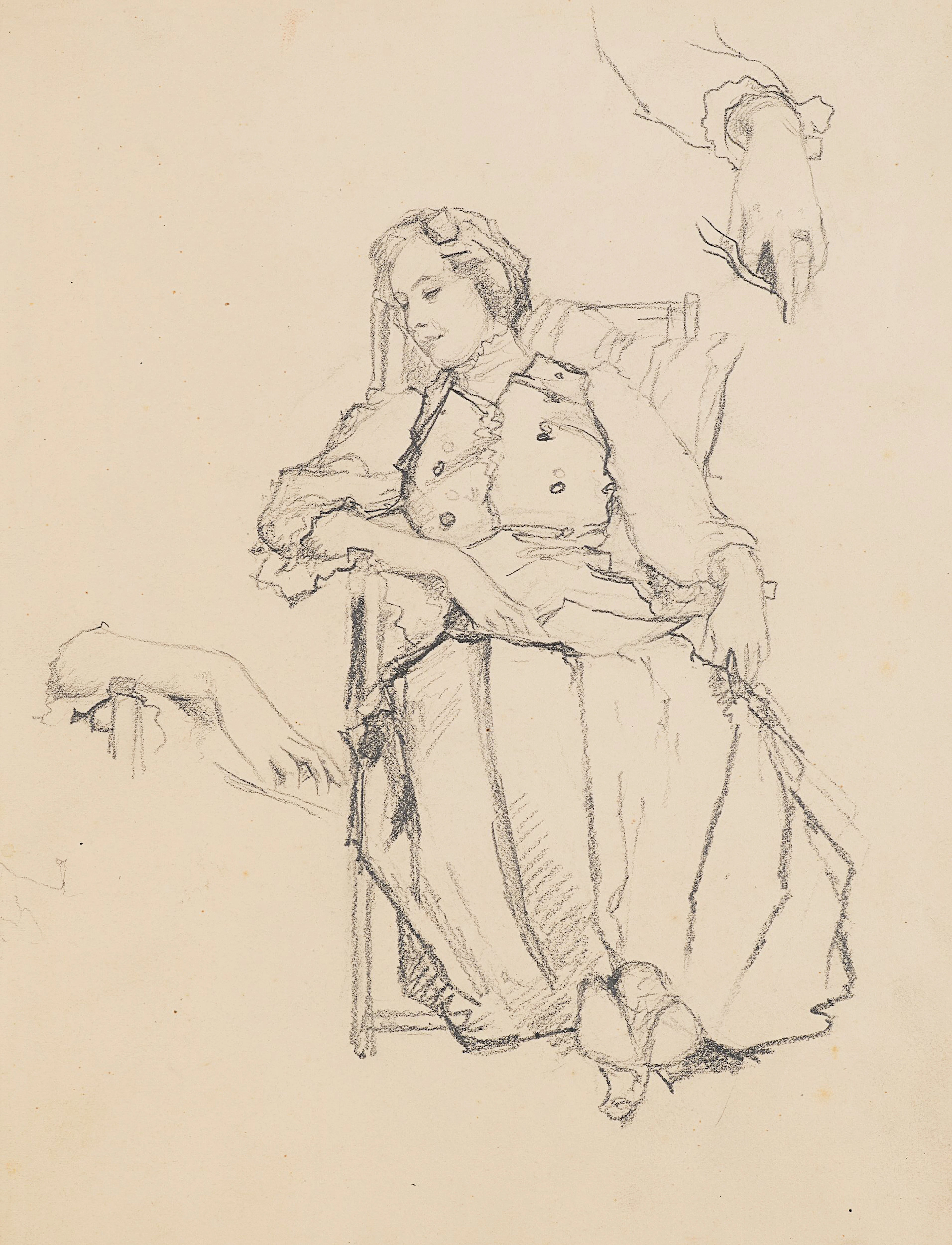Studie einer sitzenden Frau | 61948