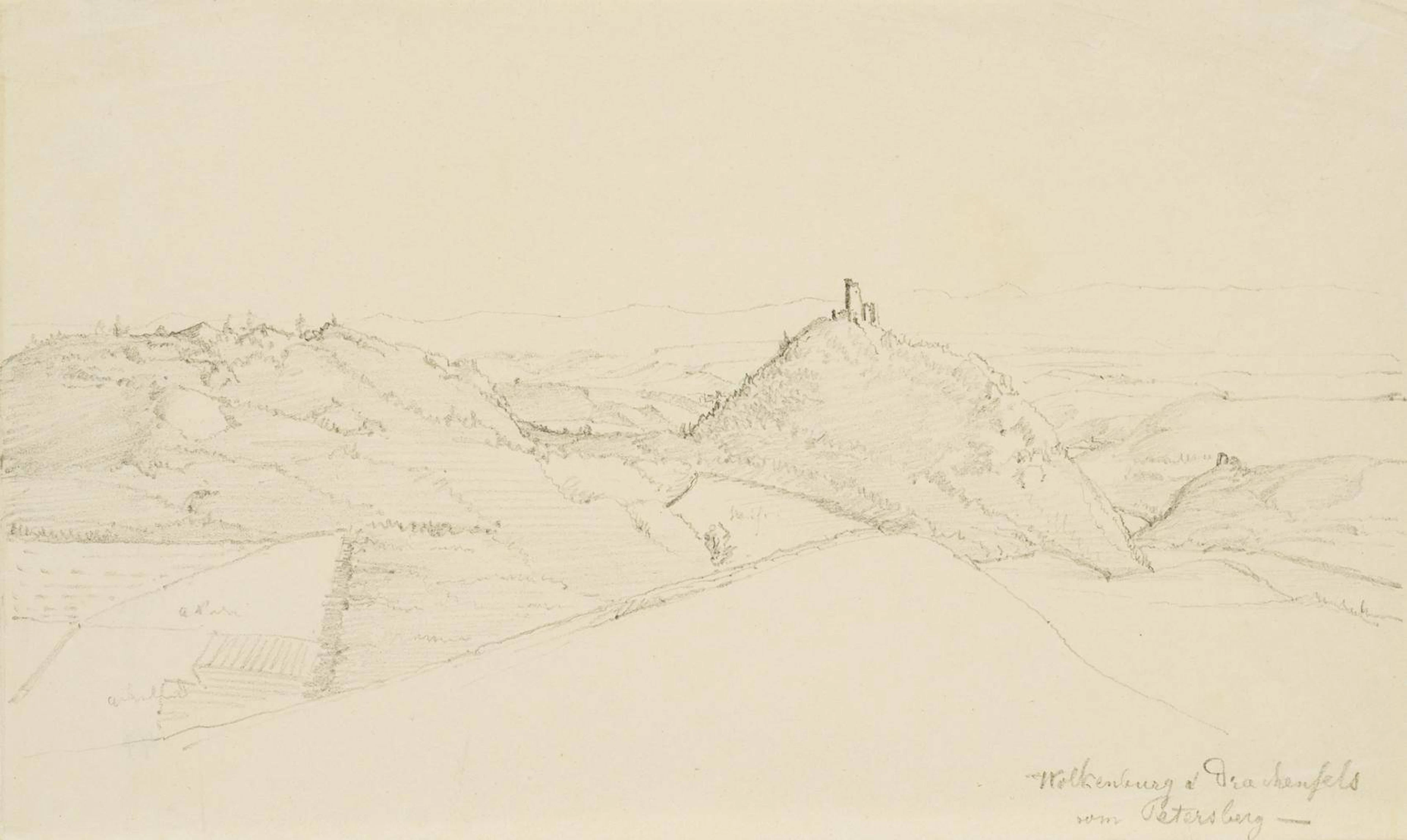 Ansicht der Burgen Wolkenburg und Drachenfels | 14859