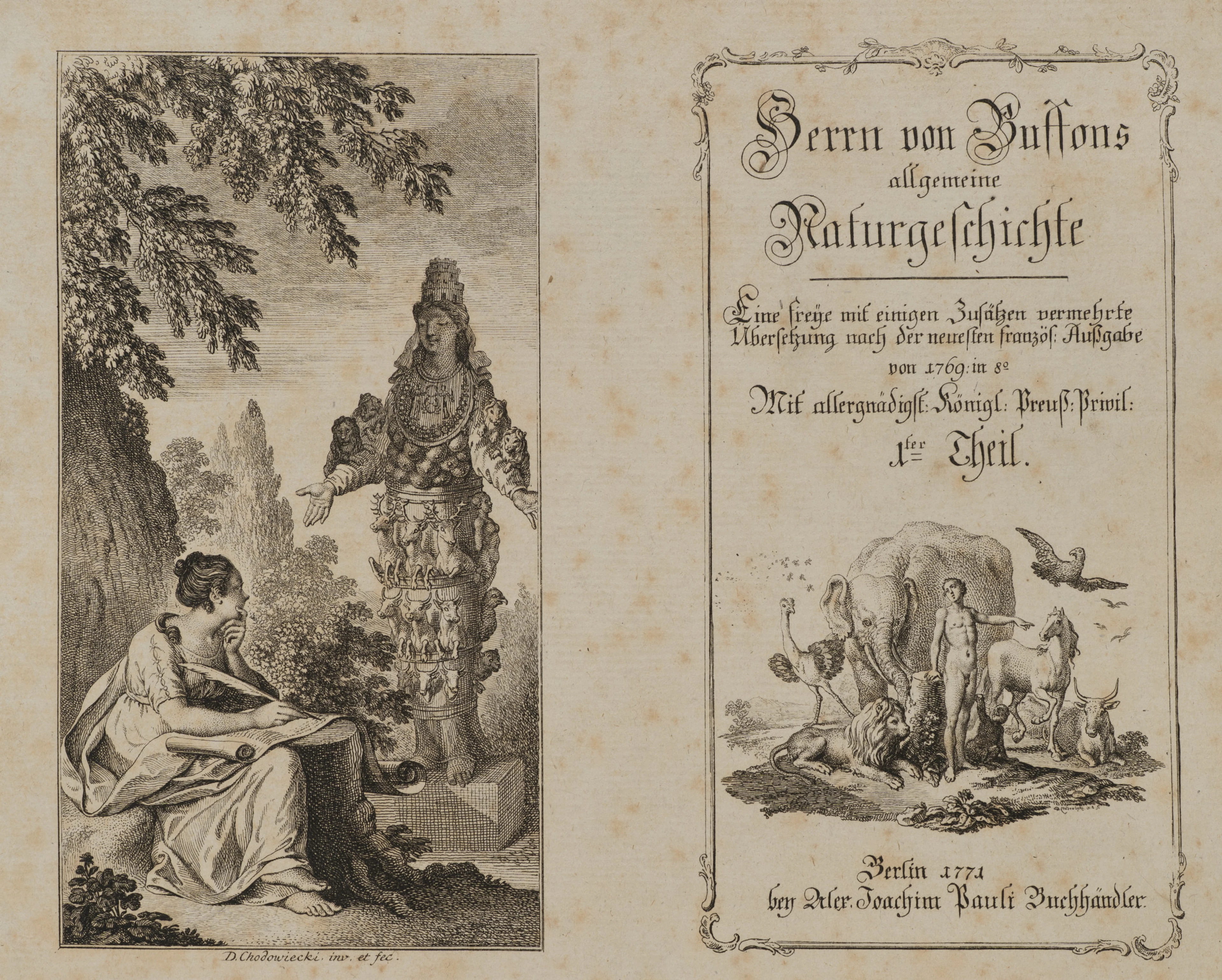 Zwei Blätter zu Buffons Naturgeschichte | 14548