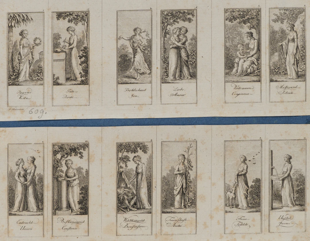 12 Blätter: gute menschliche Eigenschaften | 14642