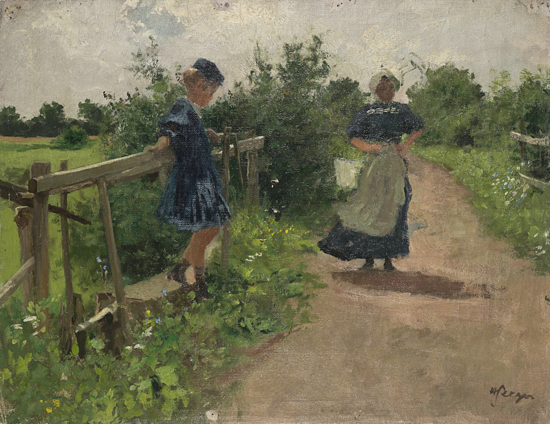 Zwei Frauen am Feldweg | 62033