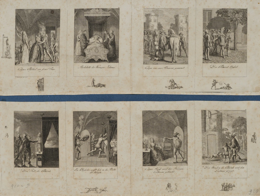 9-16. Blatt zur Geschichte der Bartholomäusnacht | 14702