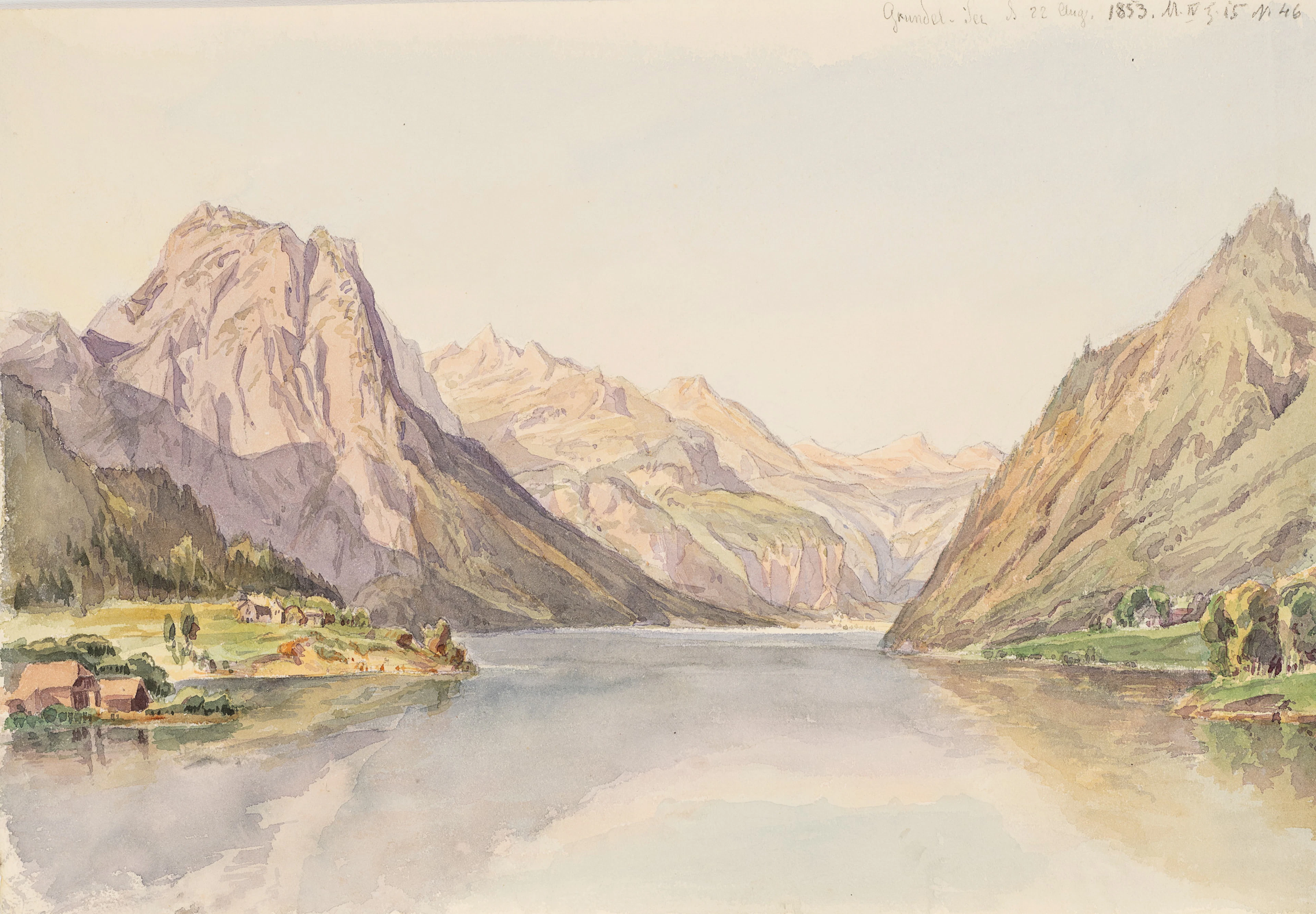 Georg Wiesend (1807 Kufstein - 1881 Berchtesgaden), Grundlsee im Salzkammergut